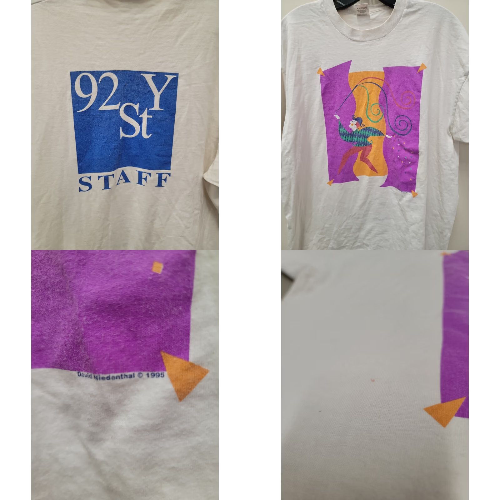 Fruit Of The Loom VINTAGE Fruit of the Loom T-Shirt Shirt White XL Men Graphic 92 Y St. New York City David Niedenthal Mus/City 90s Mems Distressed Size US XL / EU 56 / 4 - 8 Thumbnail