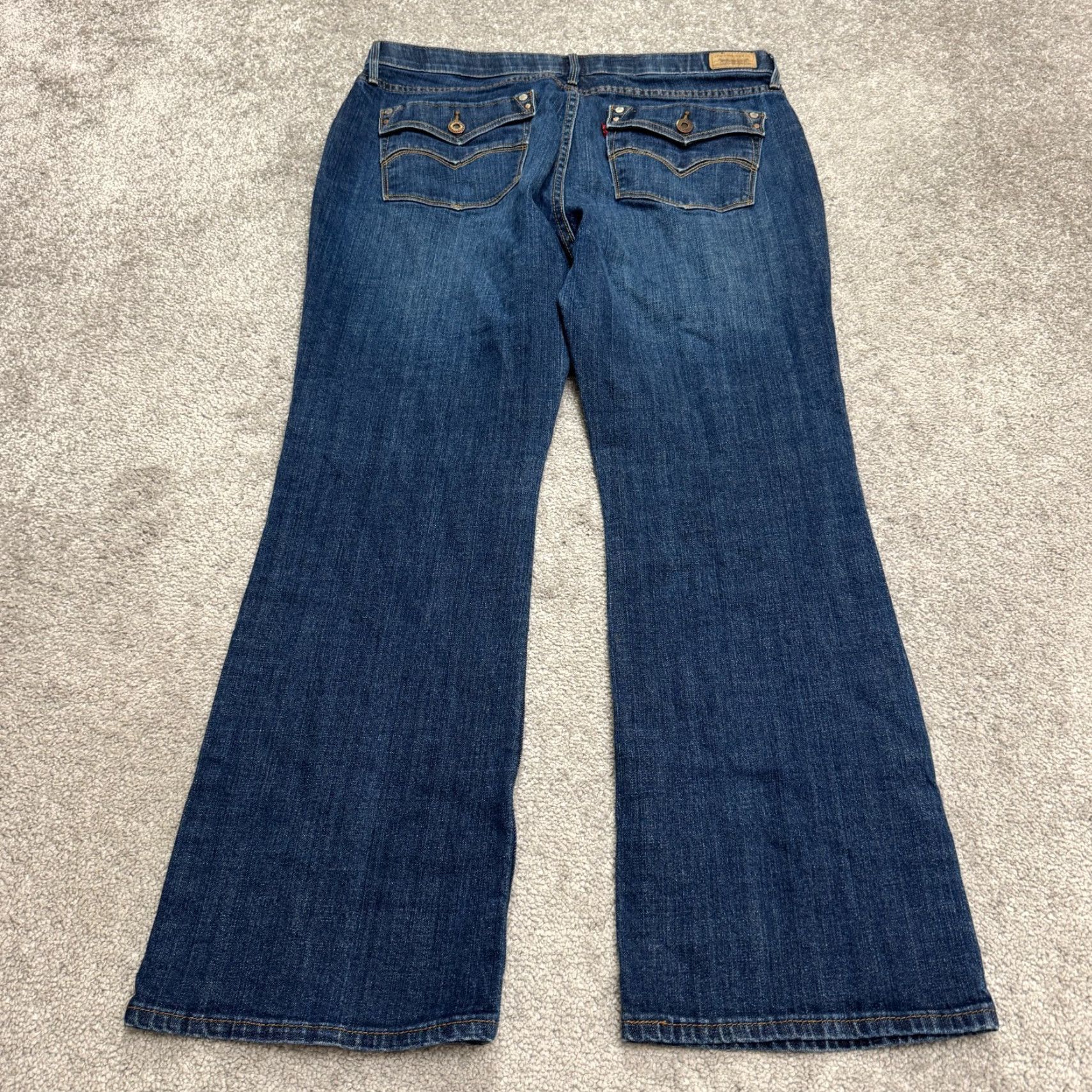 Levi's VINTAGE Levi's 525 Jeans Denim Boots Bootcut Mid Rise 16 Regular Blue Dark Wash 90s Mens Womens Boys Girls Size 38" / US 16 / IT 52 - 2 Thumbnail