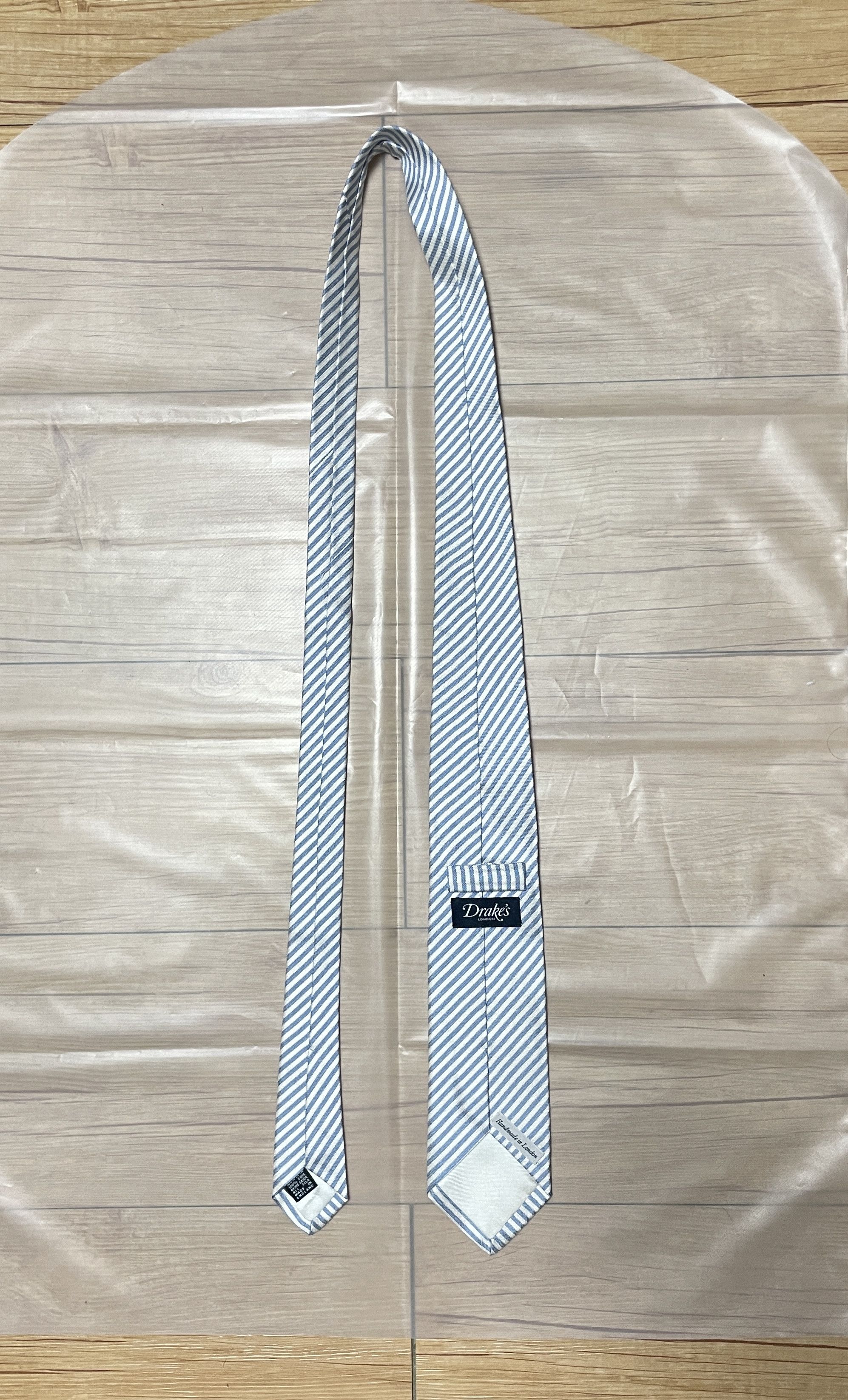 Drake's Drake's Skyblue Regimental Silk Tie Size ONE SIZE - 2 Thumbnail