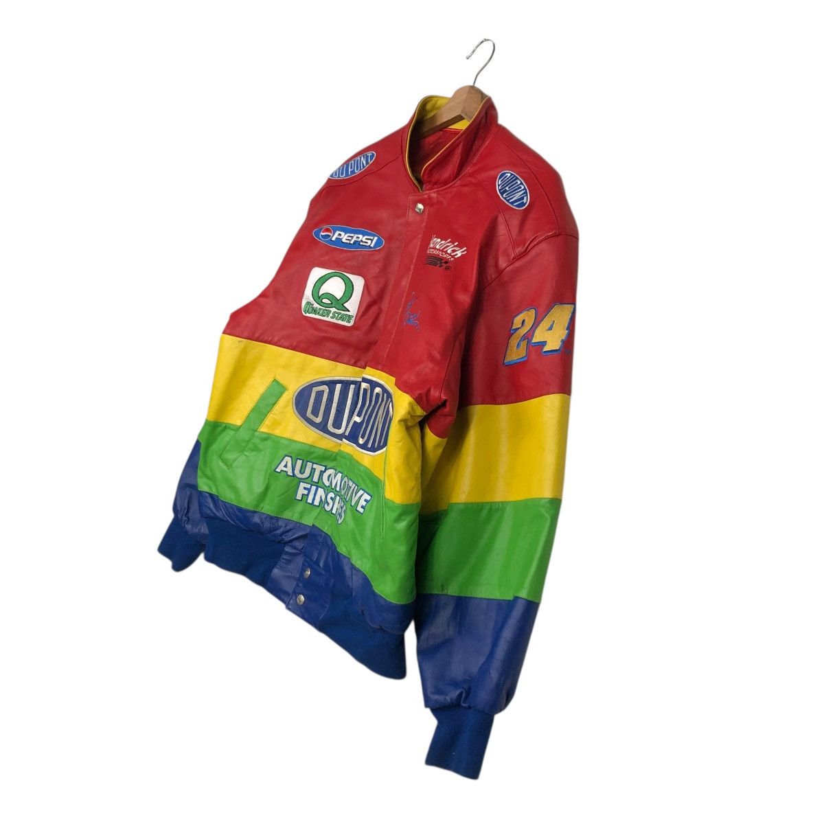 Jimi Hendrix 🔥VINTAGE GENUINE LEATHER JACKET BOMBER DUPONT HENDRIK USA Size US L / EU 52-54 / 3 - 4 Thumbnail