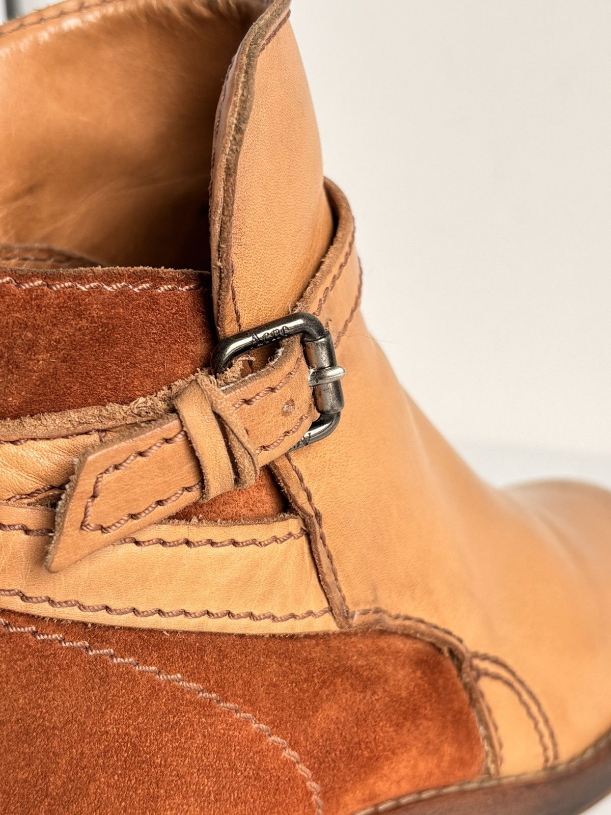 Acne Studios Acne Studios Rust Leather Suede Ankle Boots Western Biker Size US 9 / IT 39 - 6 Thumbnail