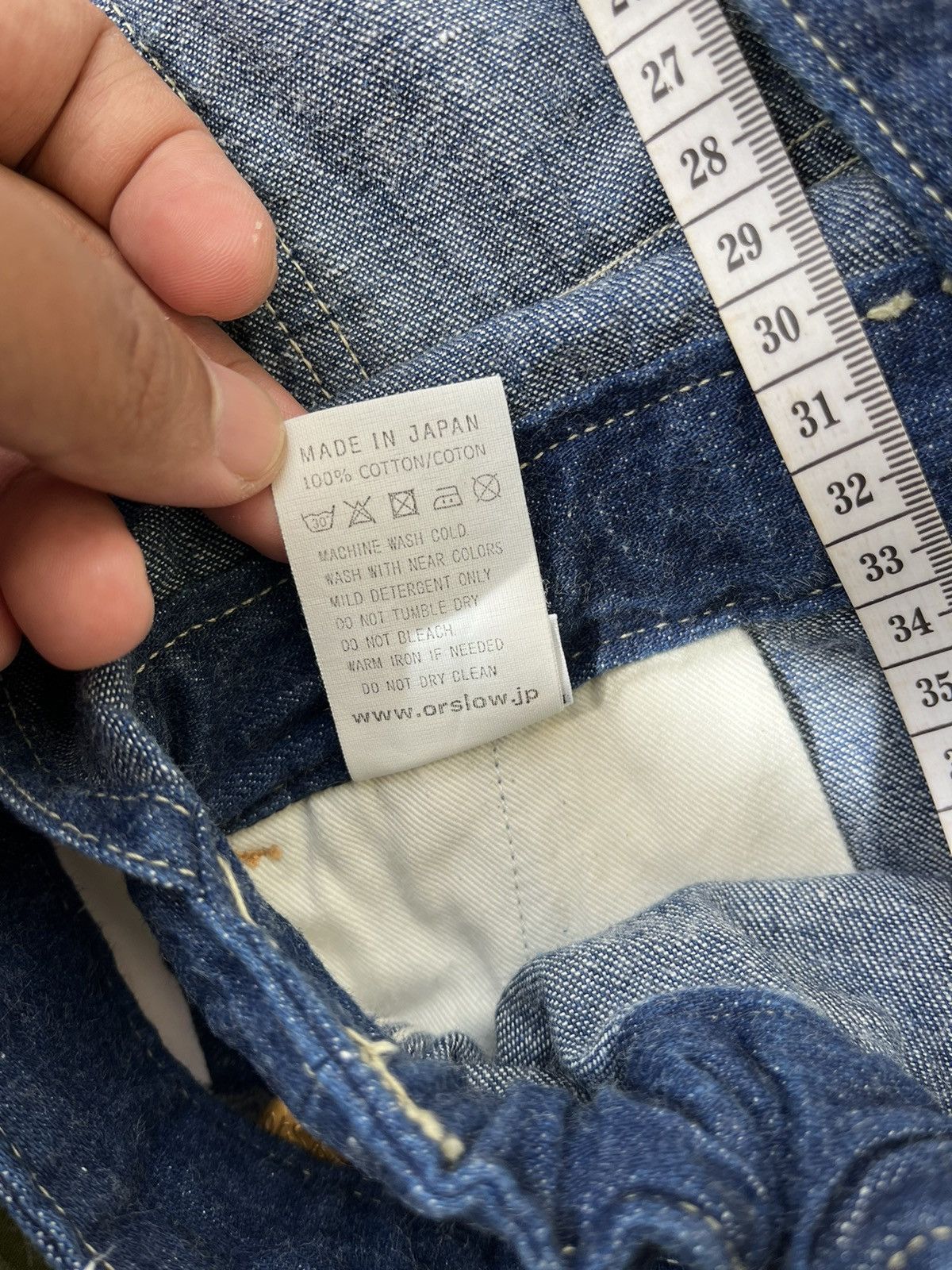 Japanese Brand × Orslow Orslow Wide Leg Overall Size 28" / US 6 / IT 42 - 16 Thumbnail