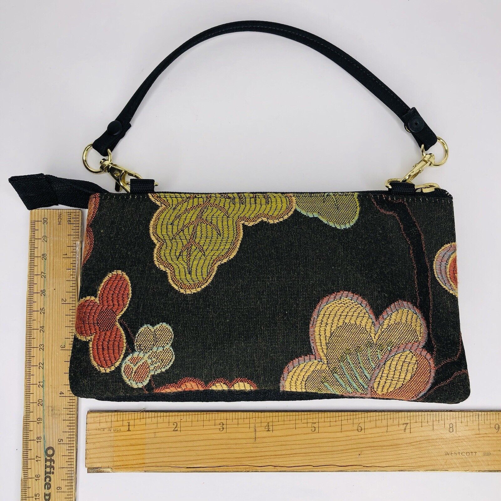 Other Danny K Women Embroidered Floral Wallet Handle Black Size ONE SIZE - 2 Thumbnail
