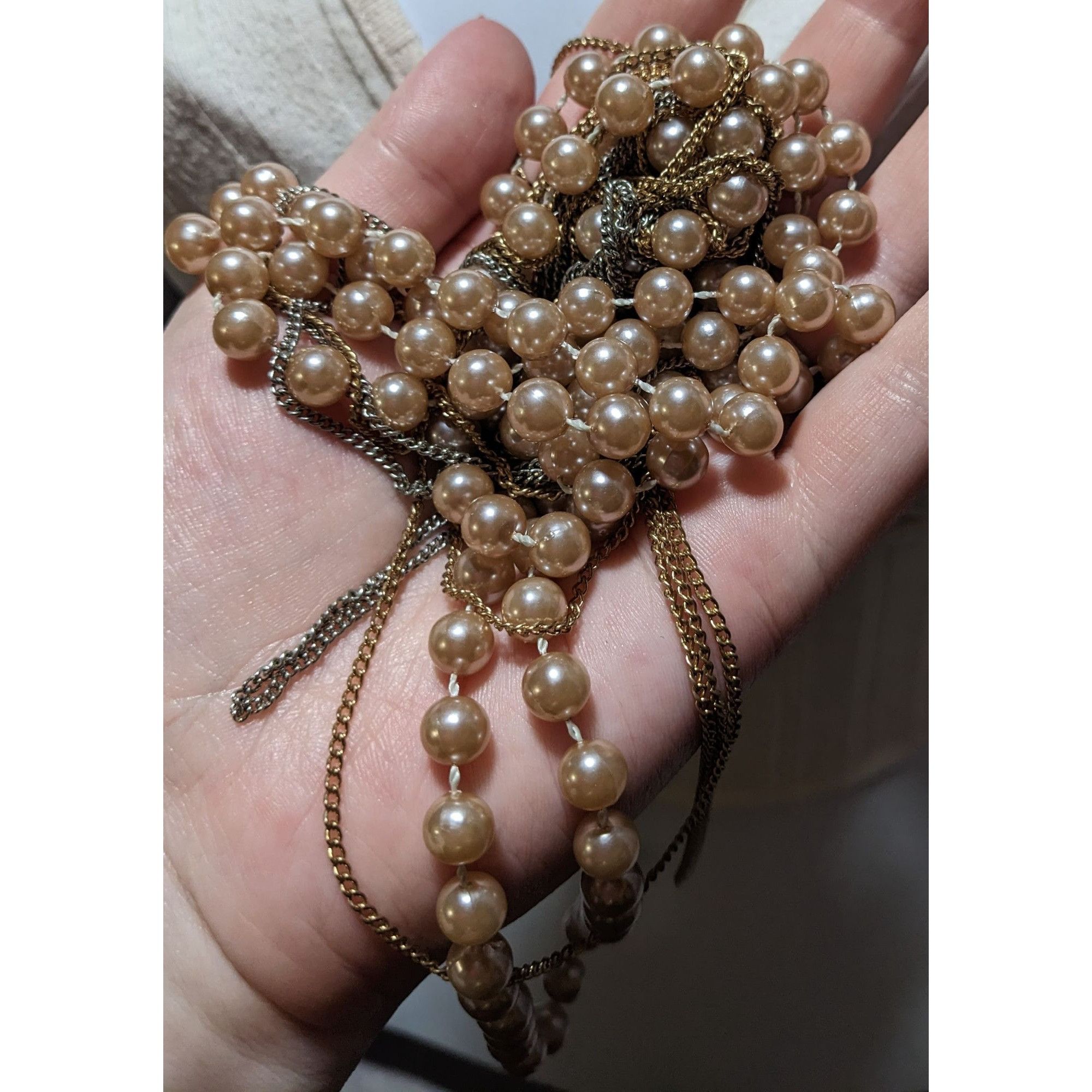 Other Retro Glam Chain Pearl Beaded Necklace Size ONE SIZE - 8 Thumbnail