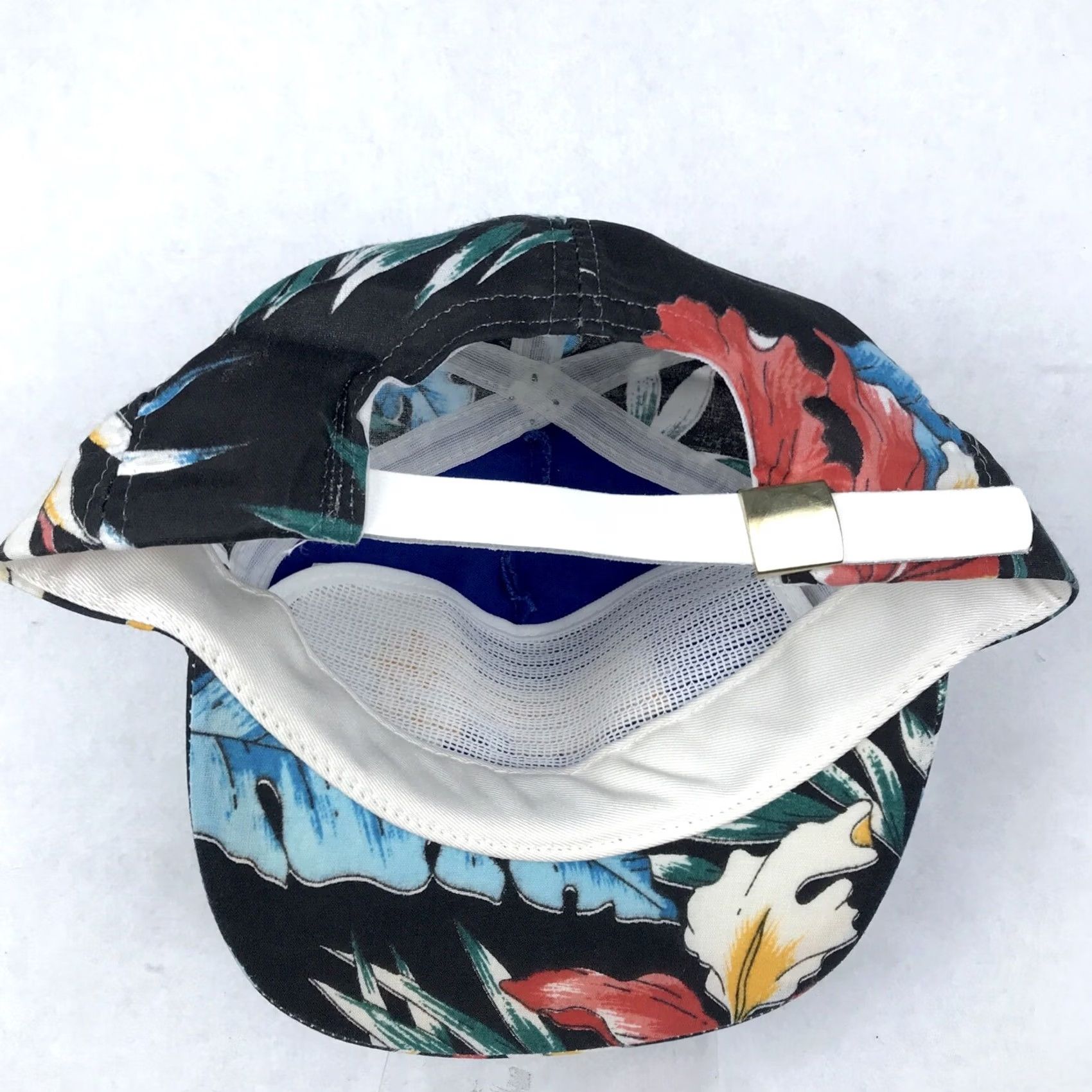 Vintage VINTAGE Broner PANAMA CITY BAR NEW YORK STRAPBACK HAT floral all-over print 90s Mens Size ONE SIZE - 4 Thumbnail