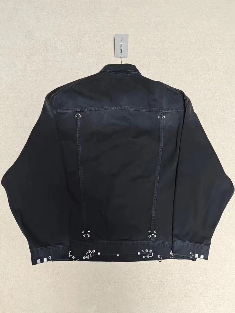 Balenciaga Balenciaga 24fw rivet piercing iron ring denim jacket-2506 Size US M / EU 48-50 / 2 - 2 Thumbnail