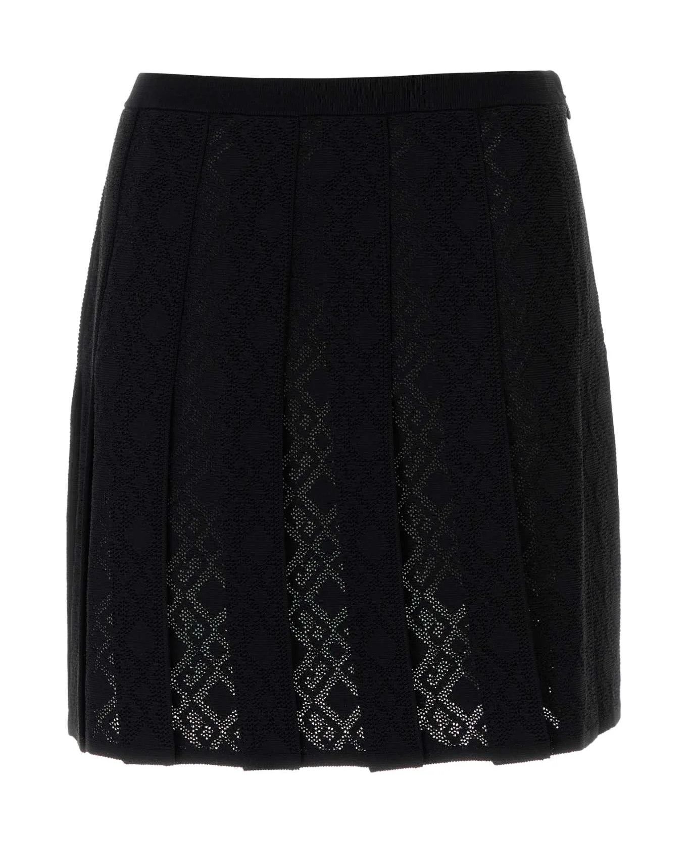Givenchy o1n1vont0326 Viscose Blend Skirt in Black Size 26" / US 2 / IT 38 - 1 Thumbnail