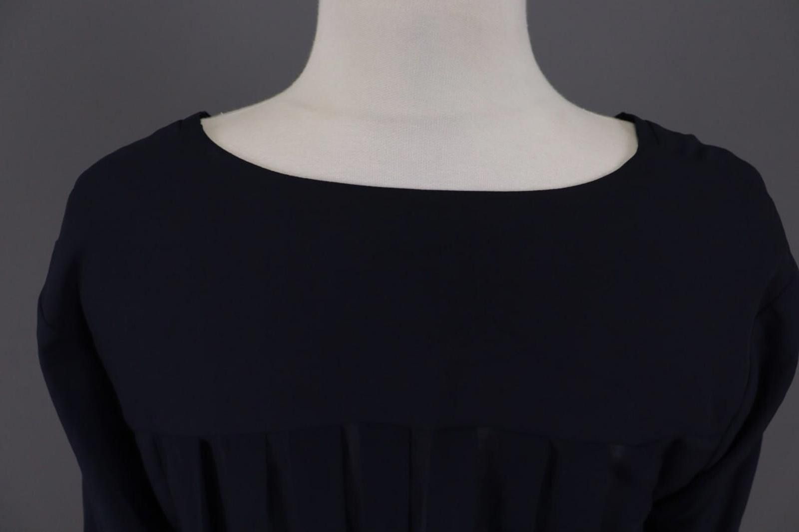 Designer Claudie Pierlot Blue Lagenlook Blouse Shirt Size 40 Size M / US 6-8 / IT 42-44 - 11 Thumbnail