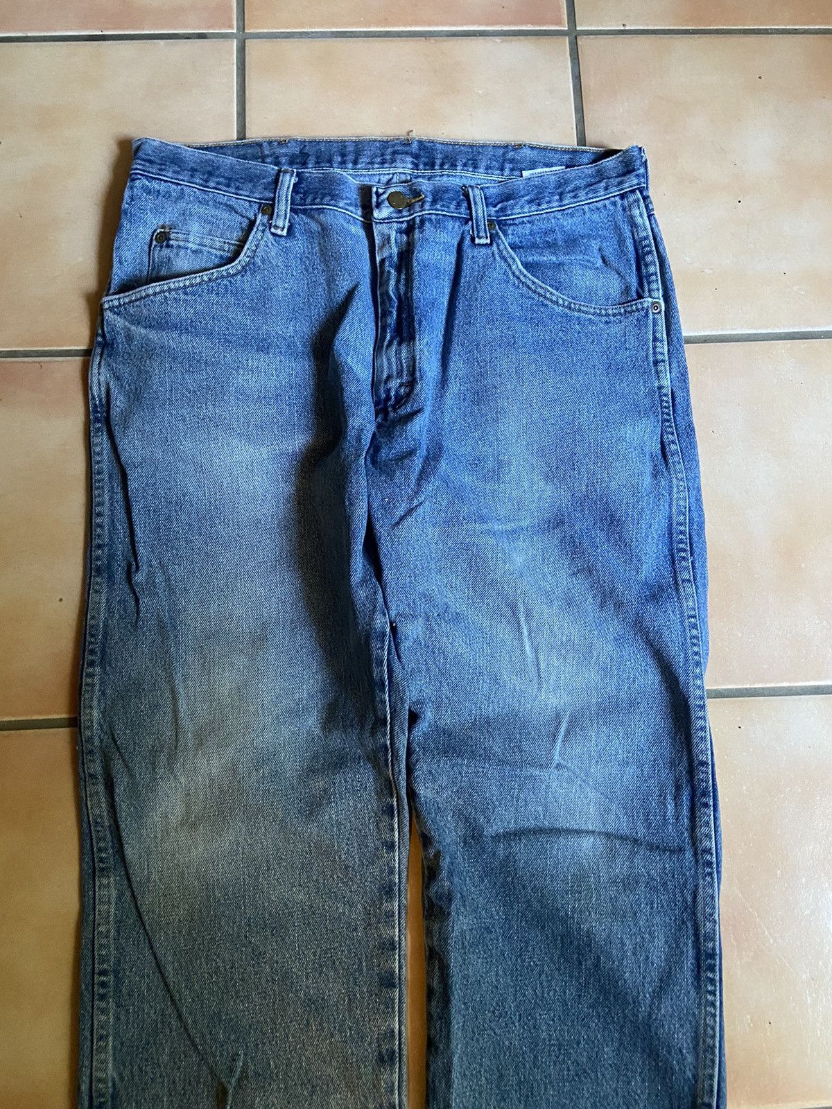 Vintage × Wrangler Vintage Baggy Wranglers Size US 33 - 2 Thumbnail