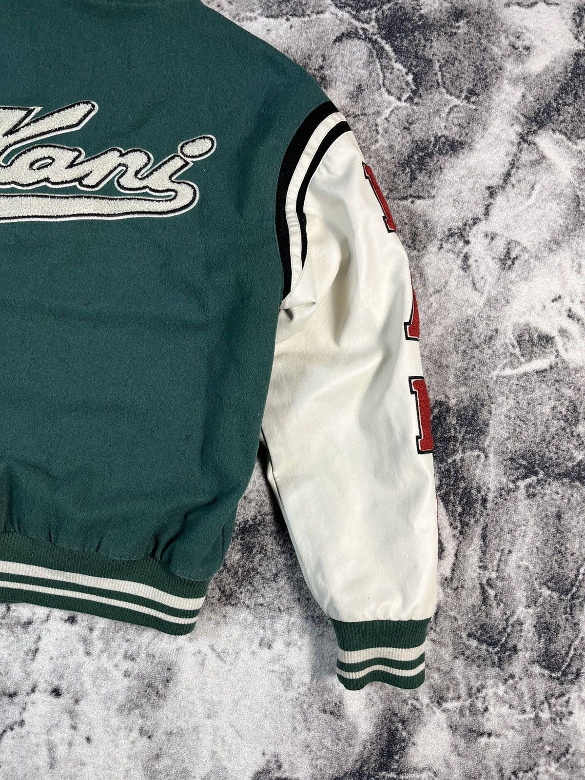 Karl Kani Karl Kani Varsity Jacket Green White Spell Out L Size US L / EU 52-54 / 3 - 22 Thumbnail