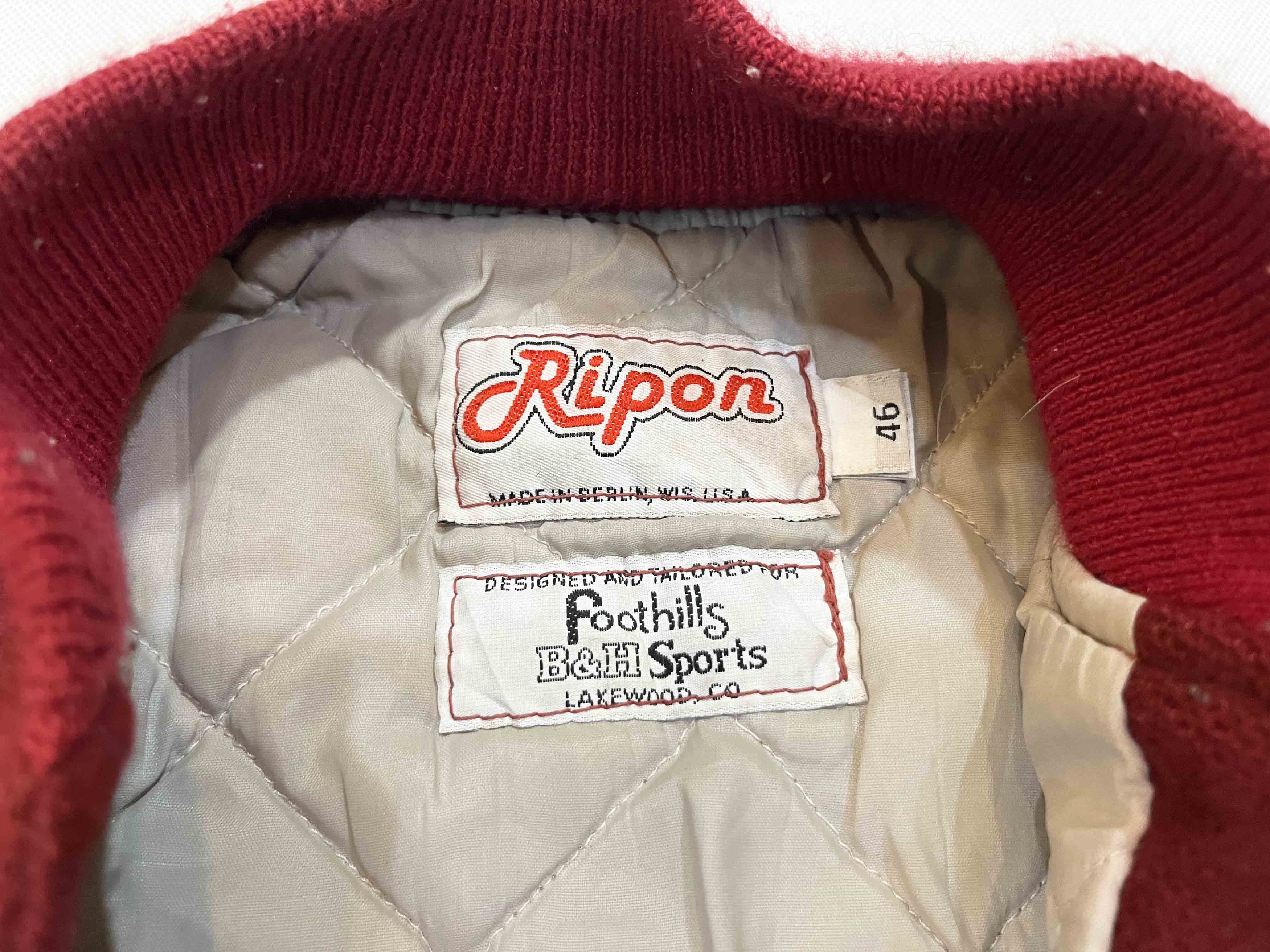 Vintage Vintage Ripon School Leather Letterman Varsity Jacket Size US M / EU 48-50 / 2 - 3 Thumbnail