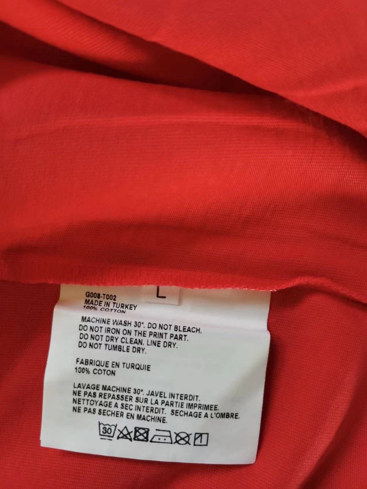 Gosha Rubchinskiy Gosha Rubchinskiy SS16 Logo T-shirt tee Flag RED Size US L / EU 52-54 / 3 - 5 Thumbnail