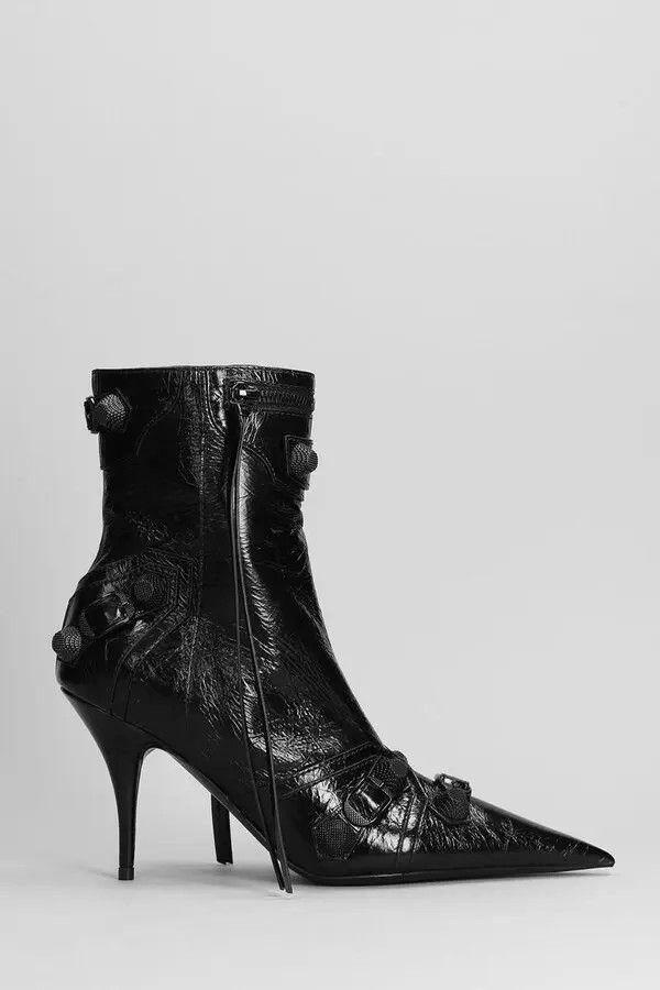 Balenciaga o1y0625 Leather Ankle Boots in Black Size US 6 / IT 36 - 1 Thumbnail