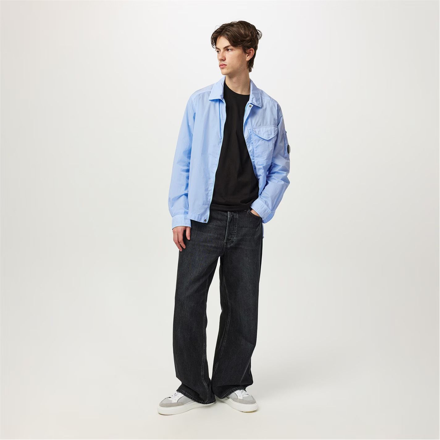 C.P. Company o1g2r1mq0426 Chrome-R Long Sleeve Overshirt in Blue Size US XS / EU 42 / 0 - 3 Thumbnail