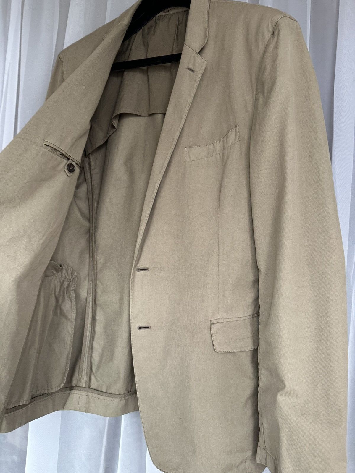 Prada PRADA FW 2006 Cotton Padded Shoulders Jacket Beige vintage Size US M / EU 48-50 / 2 - 8 Thumbnail