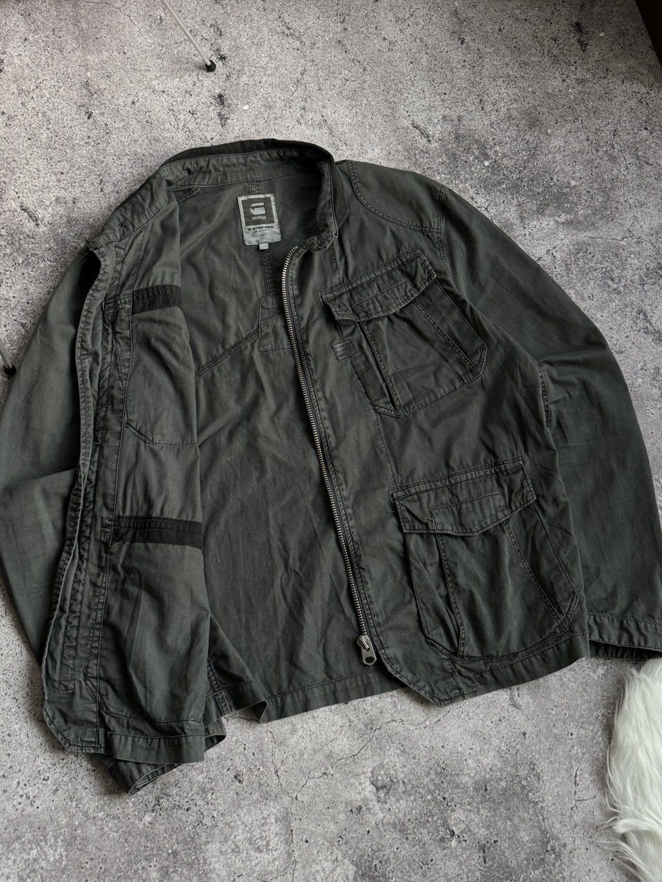 G-Star × Vintage Vintage G-Star Raw Y2K cargo military zip jacket size L XL Size US XL / EU 56 / 4 - 8 Thumbnail