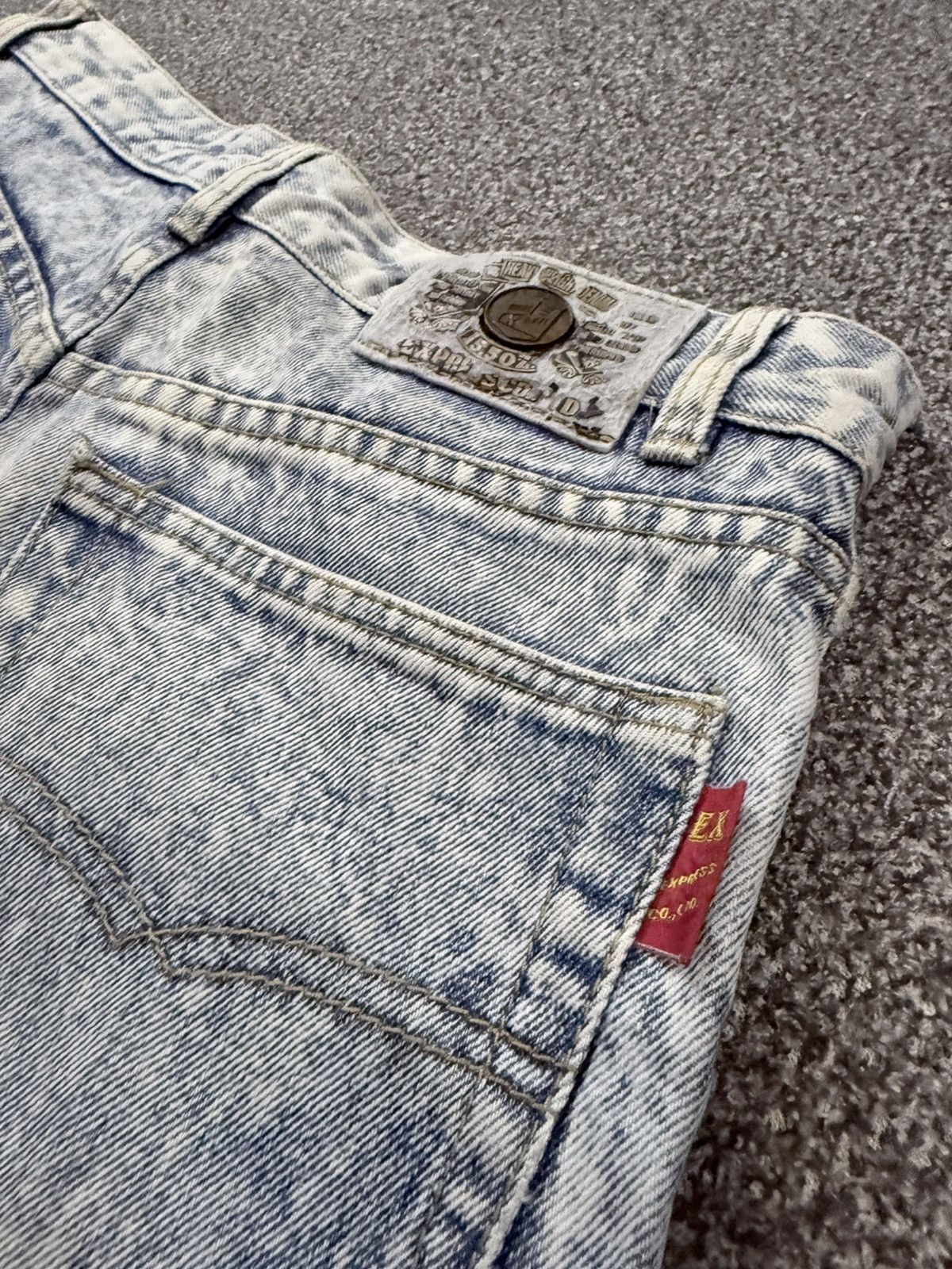 Fashion Victim Vintage 15.5oz Acid Wash Aging Faded Express Japanese Denim Size US 30 / EU 46 - 8 Thumbnail