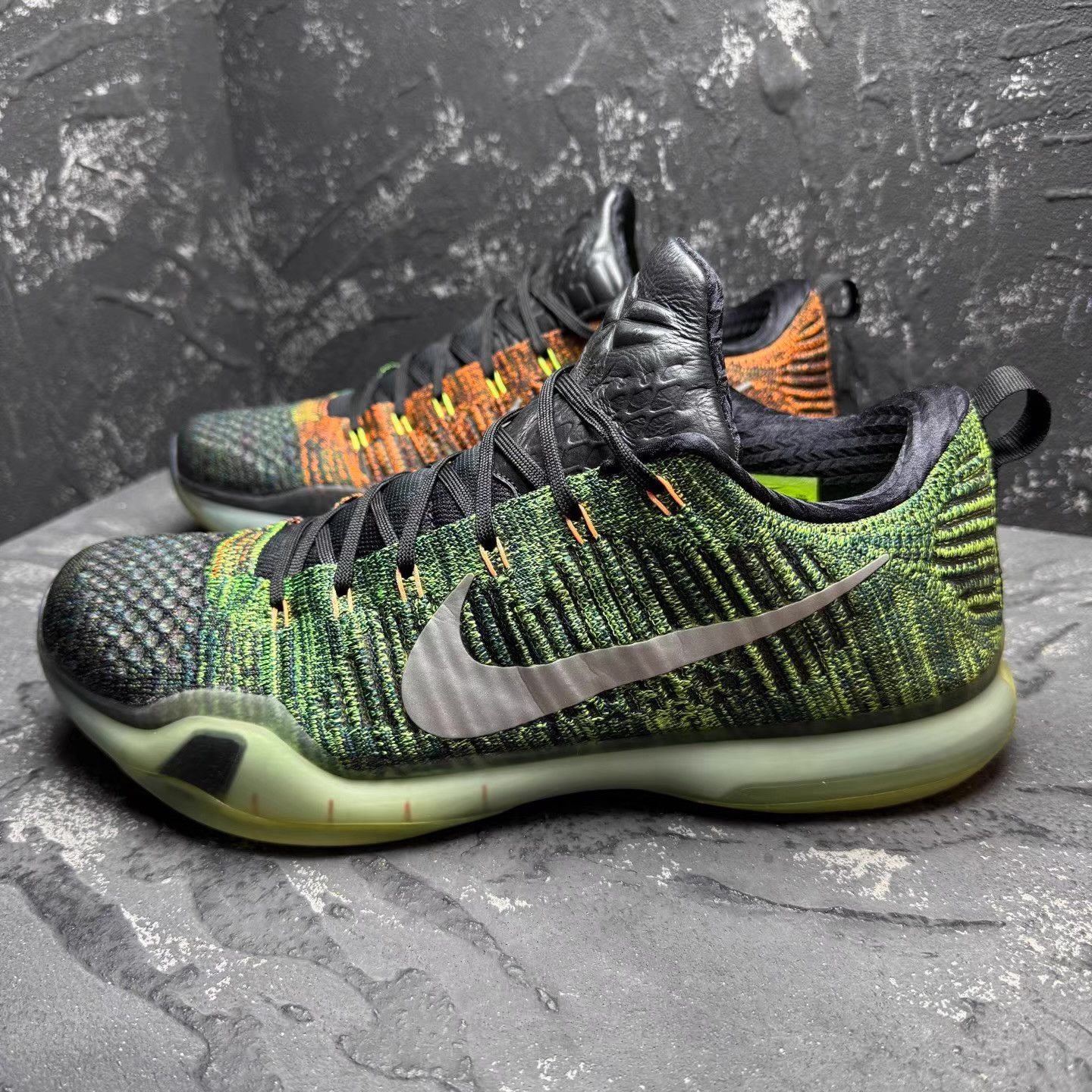 Nike Nike Kobe 10 HTM Initial Release Racing Orange & Green Q10 Size US 13 / EU 46 - 2 Thumbnail