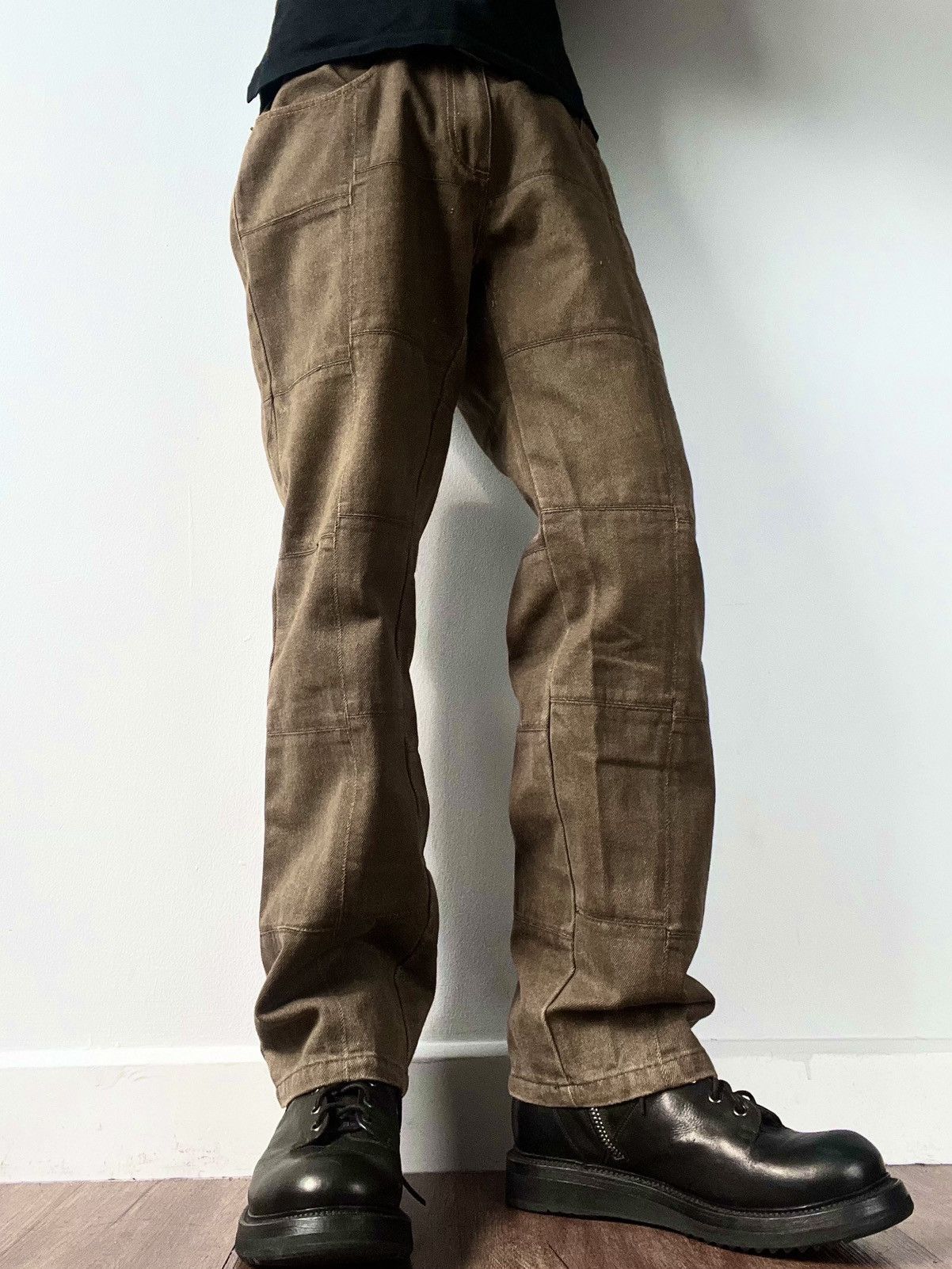 Levi's 90s Levis Chocolate Patchwork Jeans Size US 33 - 2 Thumbnail