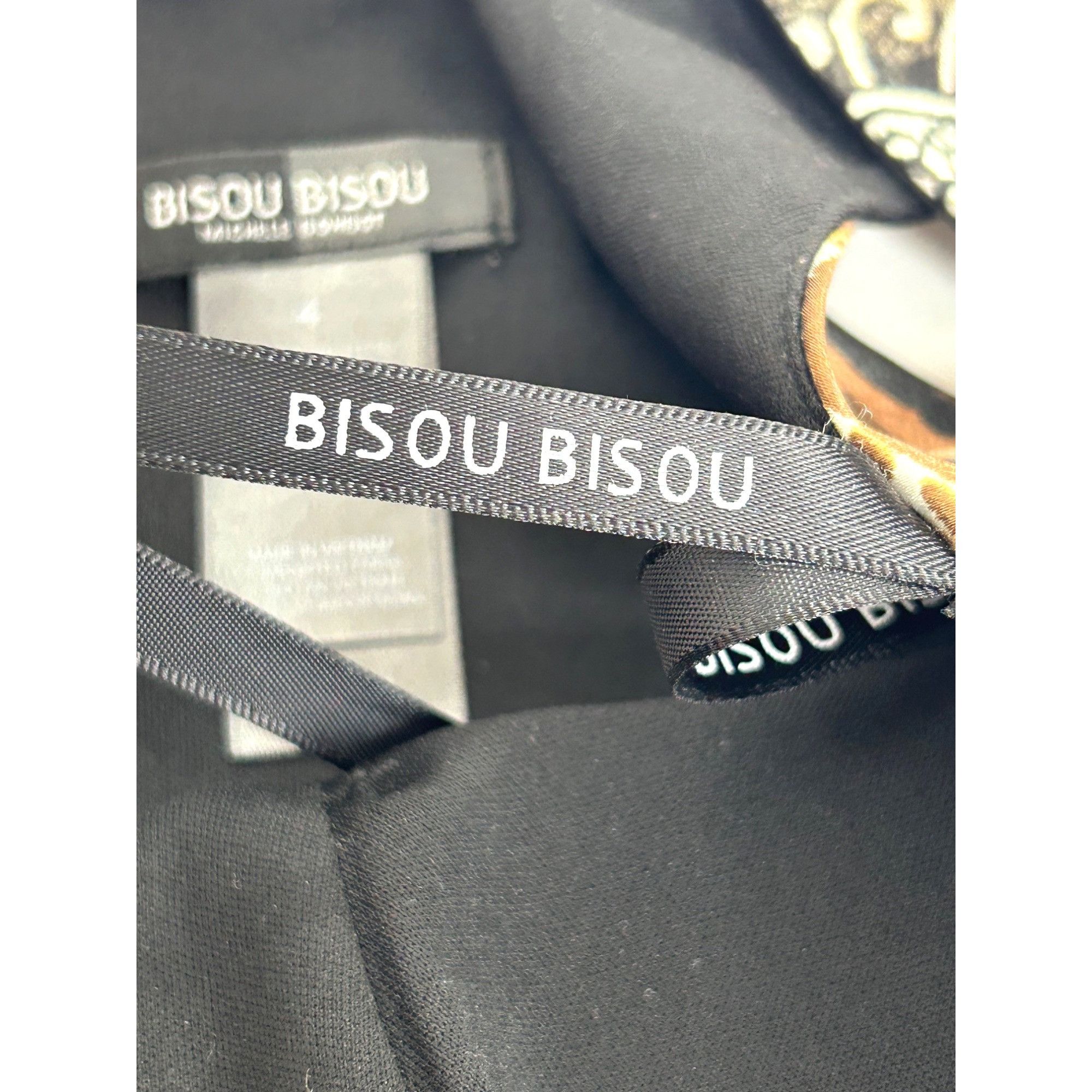 Other Bisou Bisou Dress 4 Mini Animal Print Brown Grey Sleeveless Size S / US 4 / IT 40 - 16 Thumbnail