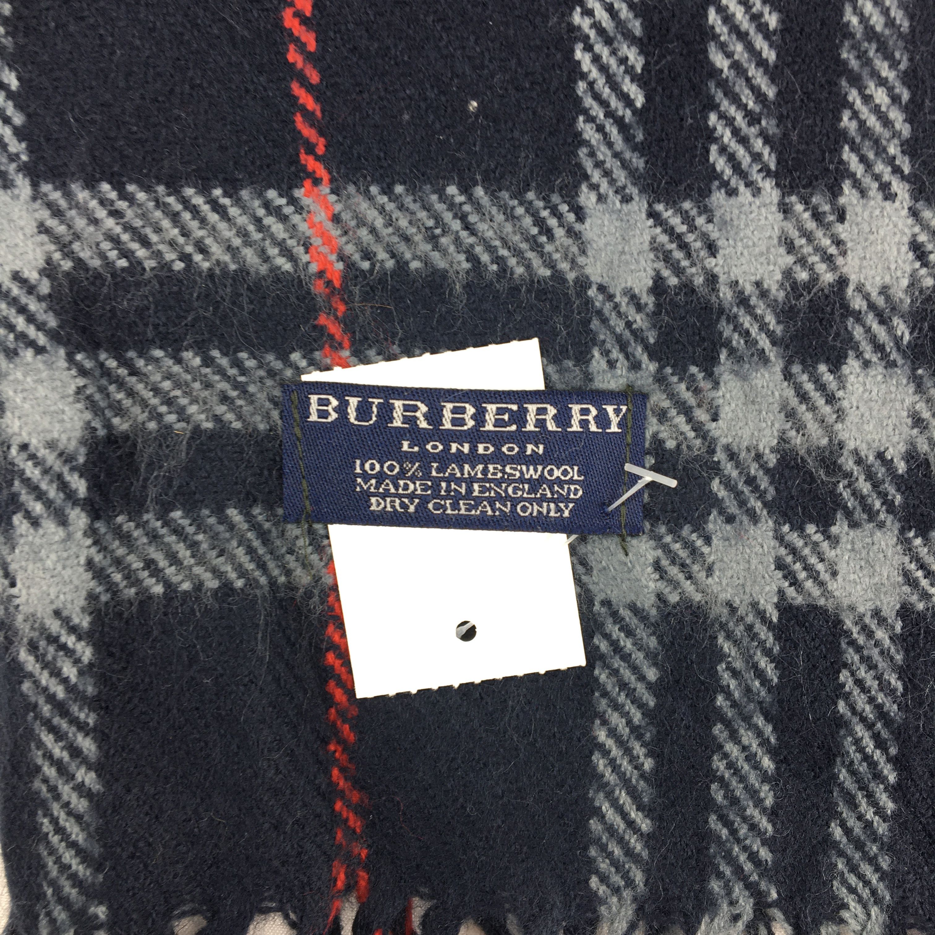 Burberry × Vintage Vintage Burberry Wool Scarf Muffler Burberrys Scarves Size ONE SIZE - 4 Thumbnail