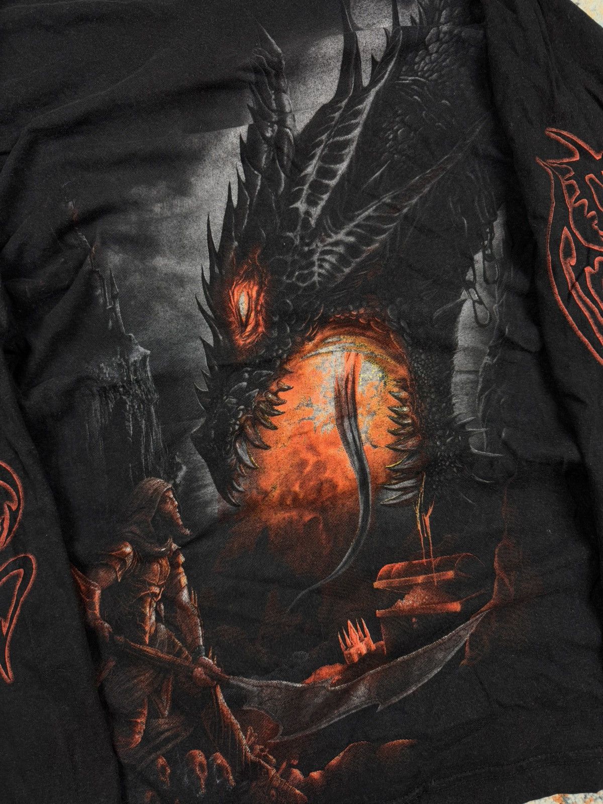 Other × Vintage Vintage 00s Spiral fire dragon tribal all over print ls tee Size US M / EU 48-50 / 2 - 6 Thumbnail
