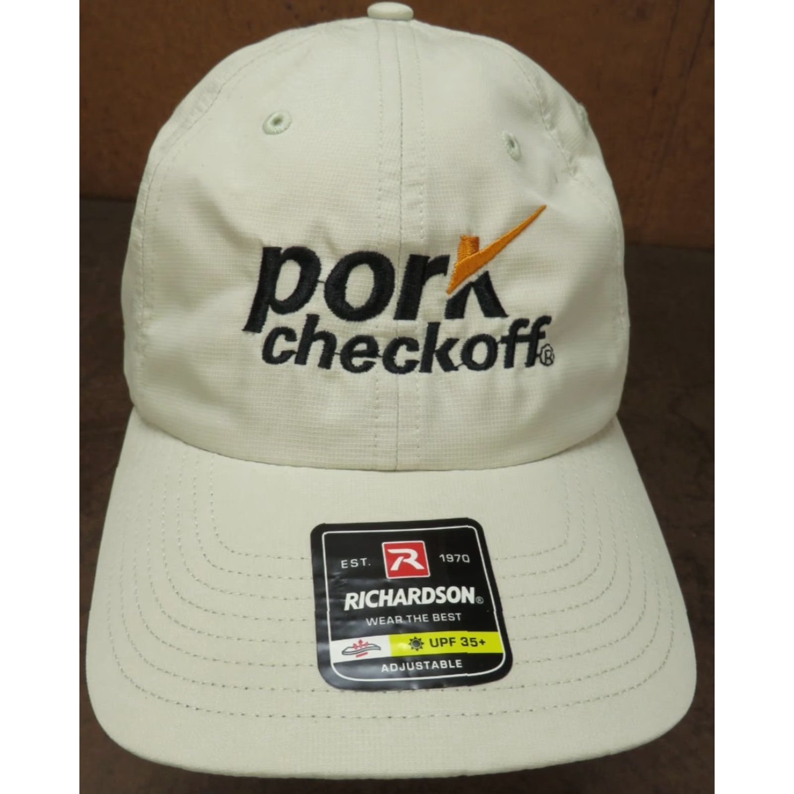 Vintage VTG HaT NWT Pork Checkoff adjustable White trucker cap hat Size ONE SIZE - 2 Thumbnail