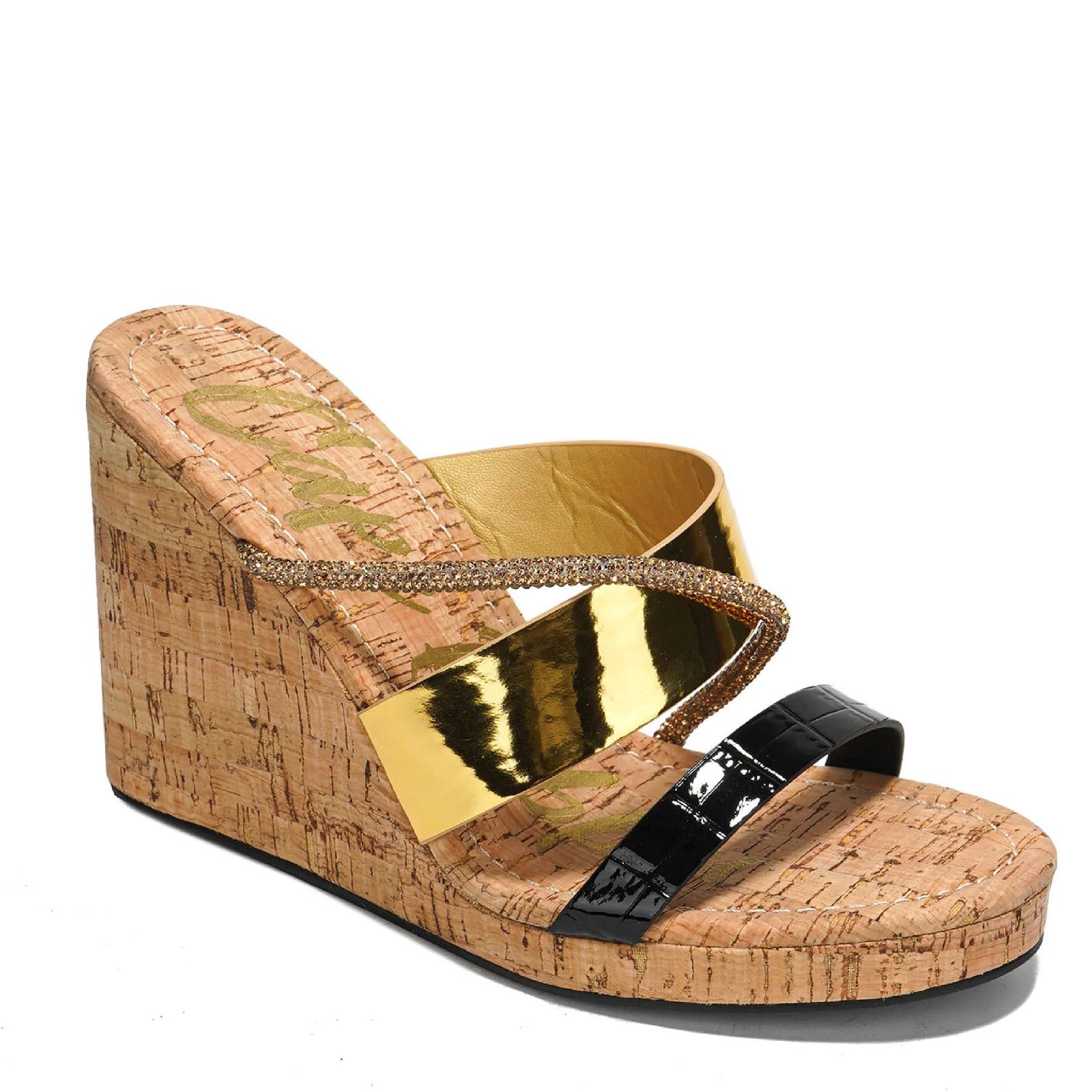 Other Xando Slip On Cork Wedge Slides Multi Size Triple Straps Gol Size US 10 / IT 40 - 4 Thumbnail