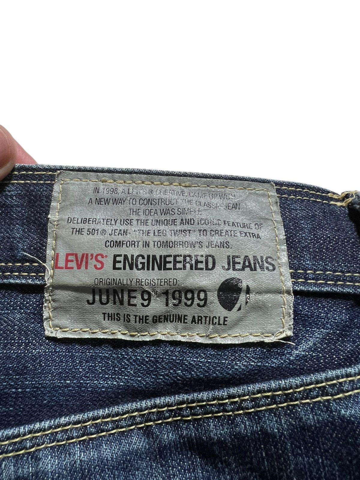 If Six Was Nine × Le Grande Bleu (L.G.B.) × Levi's Vintage Clothing 💥Flare💥 Vintage Levis Engineered Jeans June9 1999 Very Rare Size US 32 / EU 48 - 12 Thumbnail