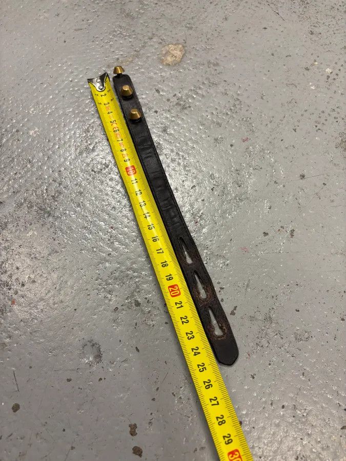 Balenciaga 2000s Balenciaga Brown Leather Gold Stud Arena Bracelet Size ONE SIZE - 8 Thumbnail