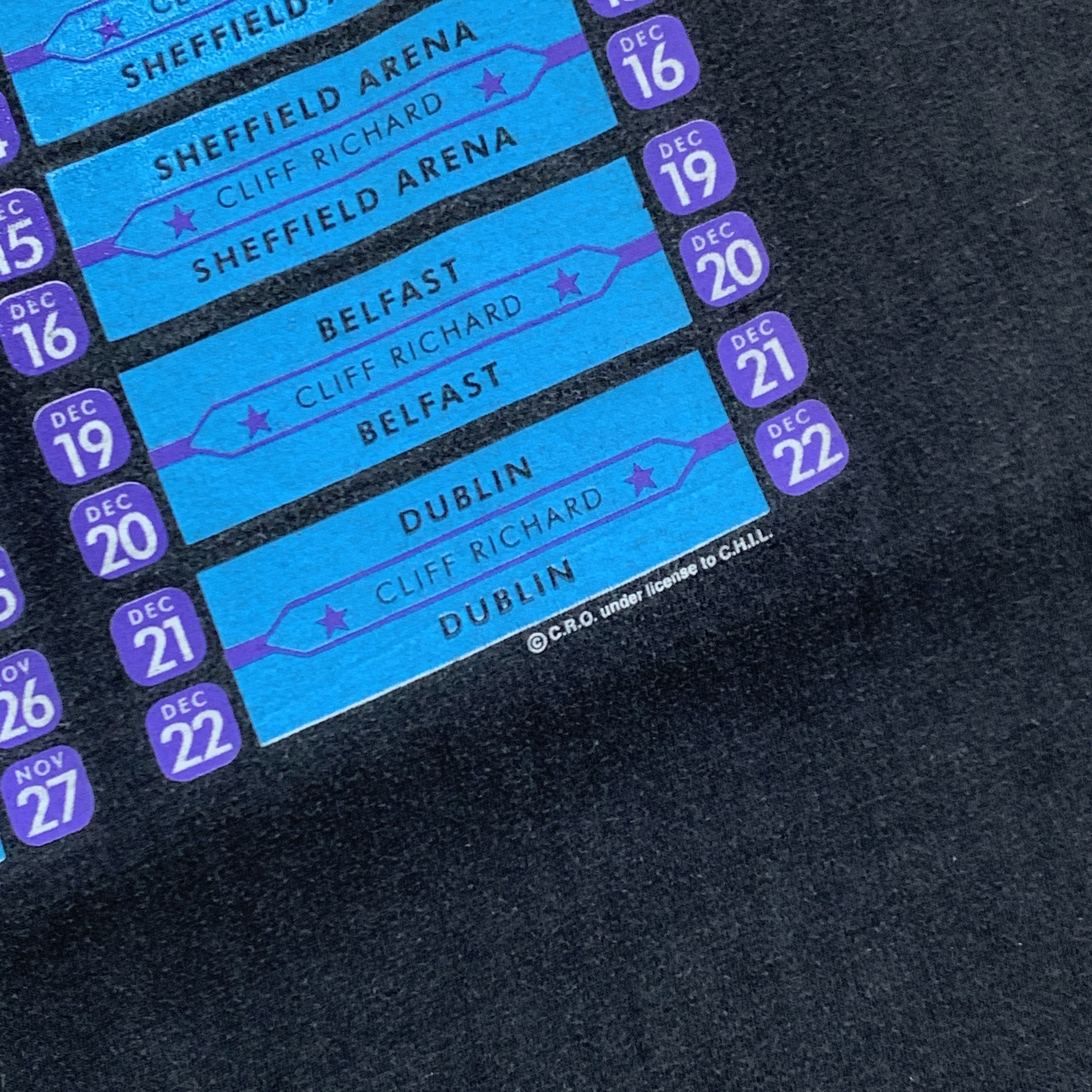 Band Tees Vintage 1994 Cliff Richard Black Rare Graphic Tee Shirt Size US L / EU 52-54 / 3 - 7 Thumbnail