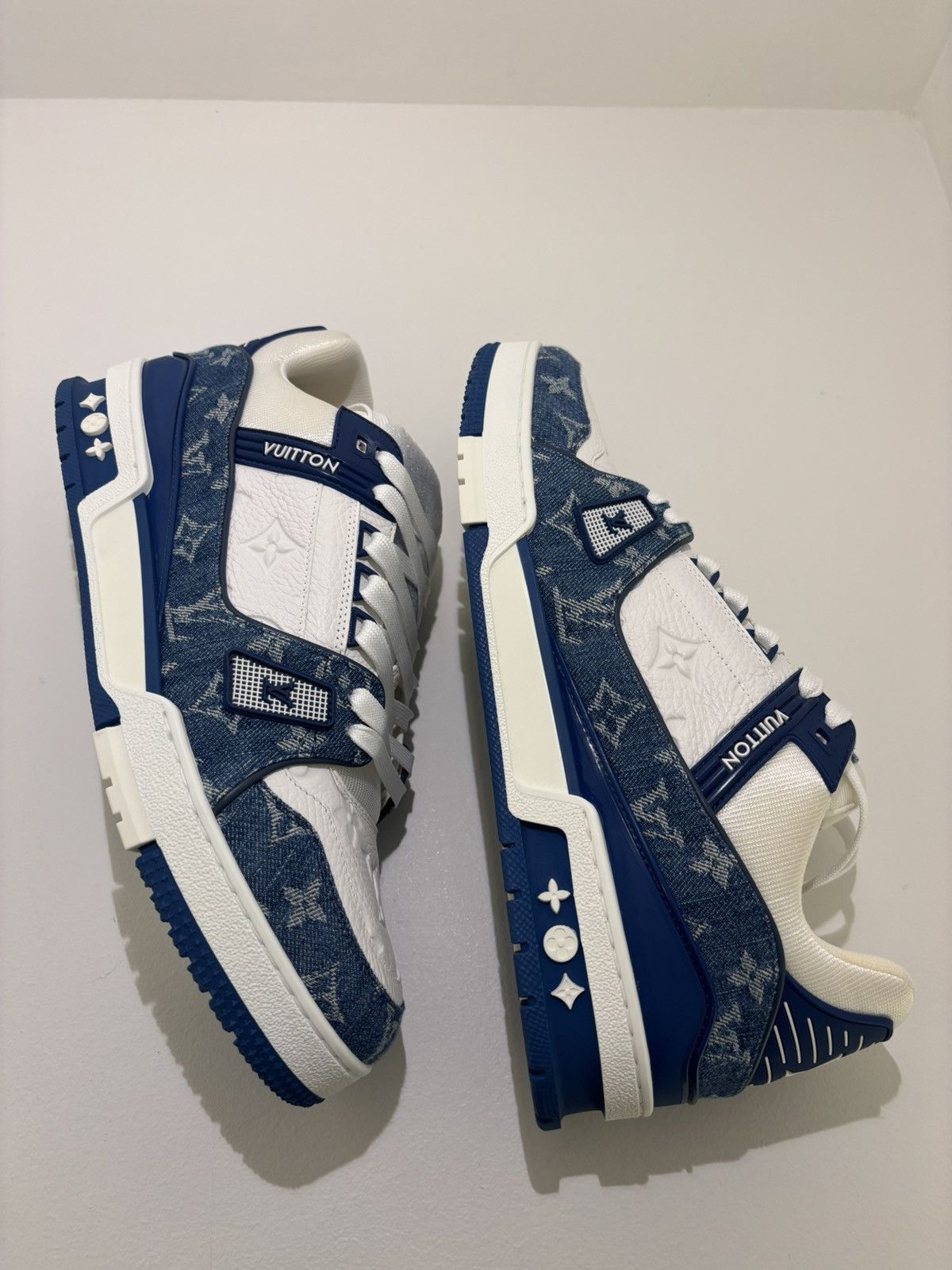 Louis Vuitton Louis Vuitton Denim Monogram Sneakers Size US 9.5 / EU 42-43 - 3 Thumbnail