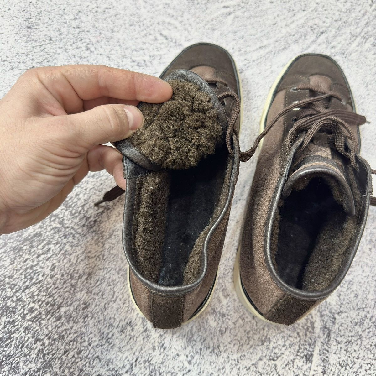 Santoni Santoni Leather Suede Fur High Top Sneakers 38 size 24.5cm Size US 8 / IT 38 - 7 Thumbnail
