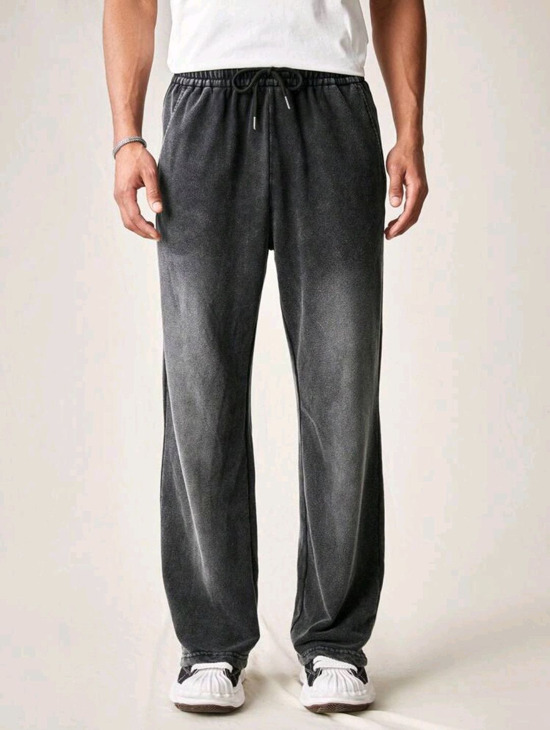 Japanese Brand Simple Loose Knitted Faded Black Gray sh Size US 35 - 3 Thumbnail