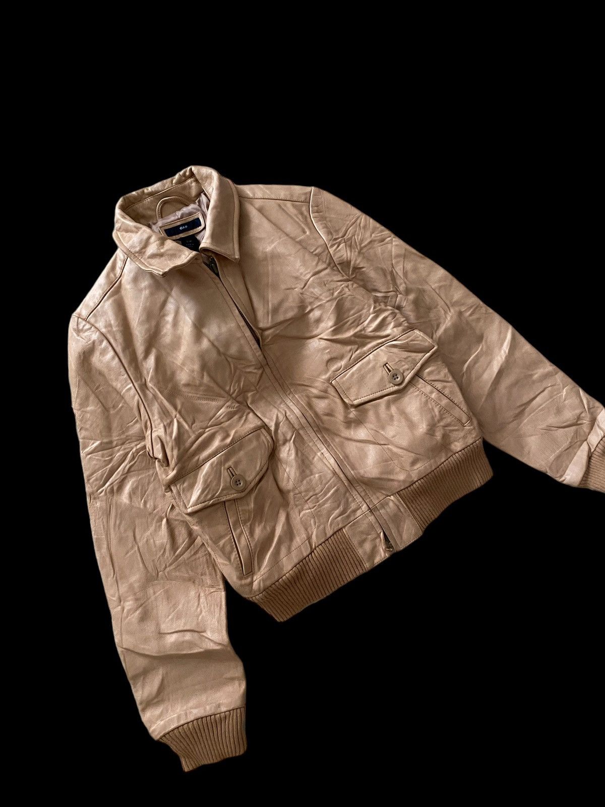 Gap Vintage GAP LEATHER Bomber Jacket nice designer Size US S / EU 44-46 / 1 - 9 Thumbnail