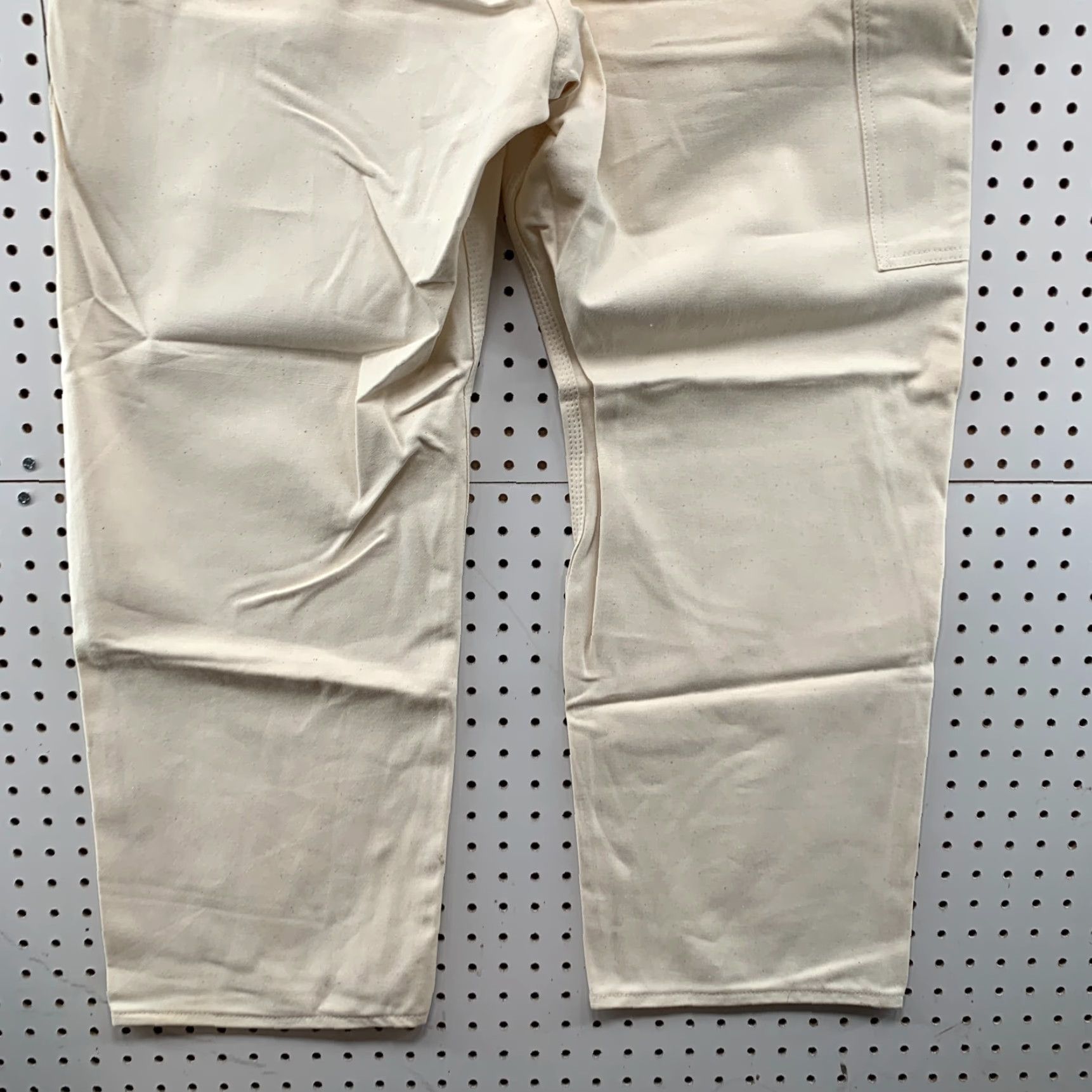 Vintage Vintage OshKosh B’Gosh Carpenter Pants Mens Size 42x30 Beige Workwear Canvas Straight Fit 90s Size US 42 / EU 58 - 6 Thumbnail