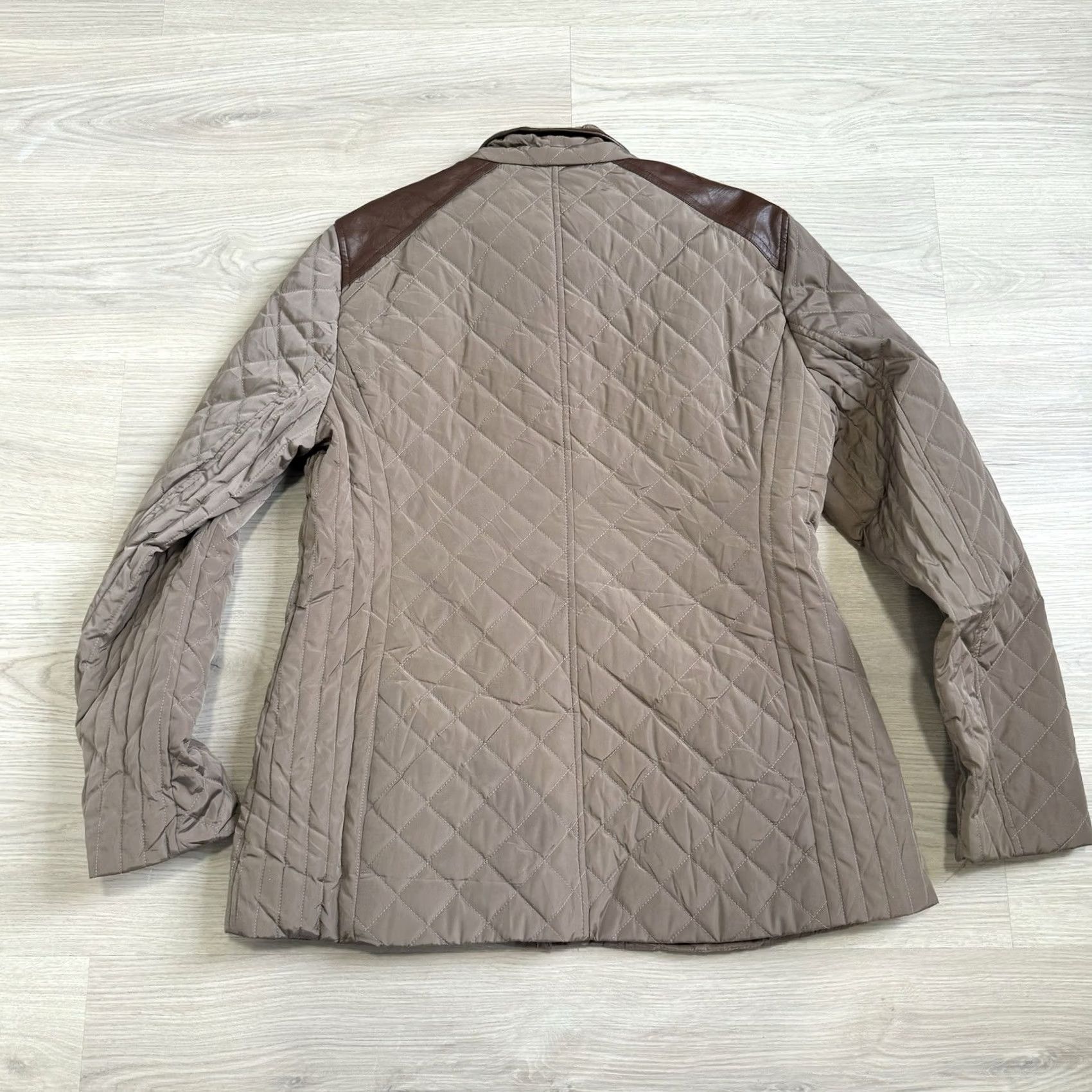 Ralph Lauren Ralph Lauren Diamond Quilted Jacket Faux Leather Trim Brown Size Women’s L Jacket Women Brown Quilted MDL Fashion Size L / US 10 / IT 46 - 2 Thumbnail