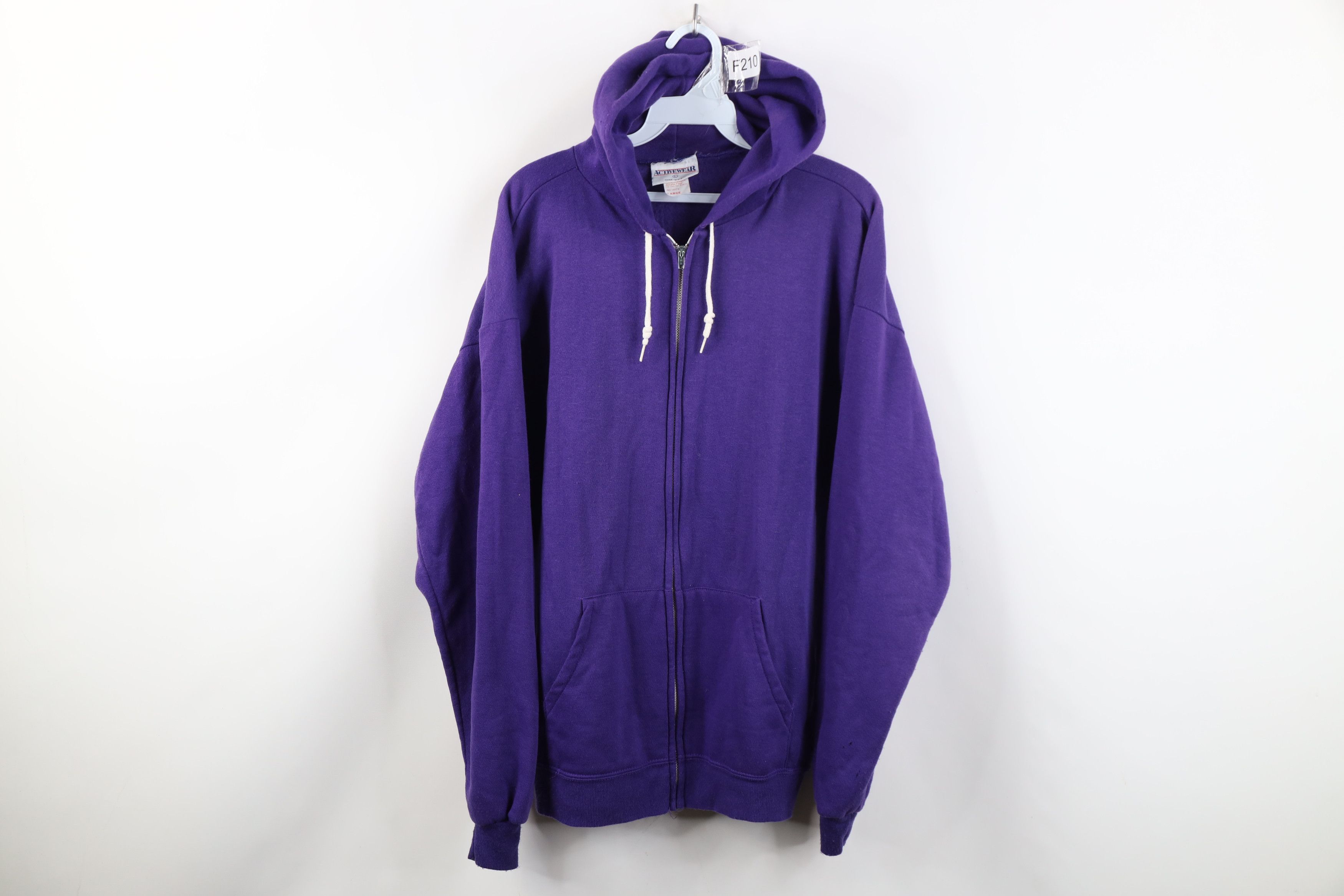 Vintage Vintage 70s 80s Streetwear Full Zip Hoodie Sweatshirt USA Size US L / EU 52-54 / 3 - 1 Thumbnail