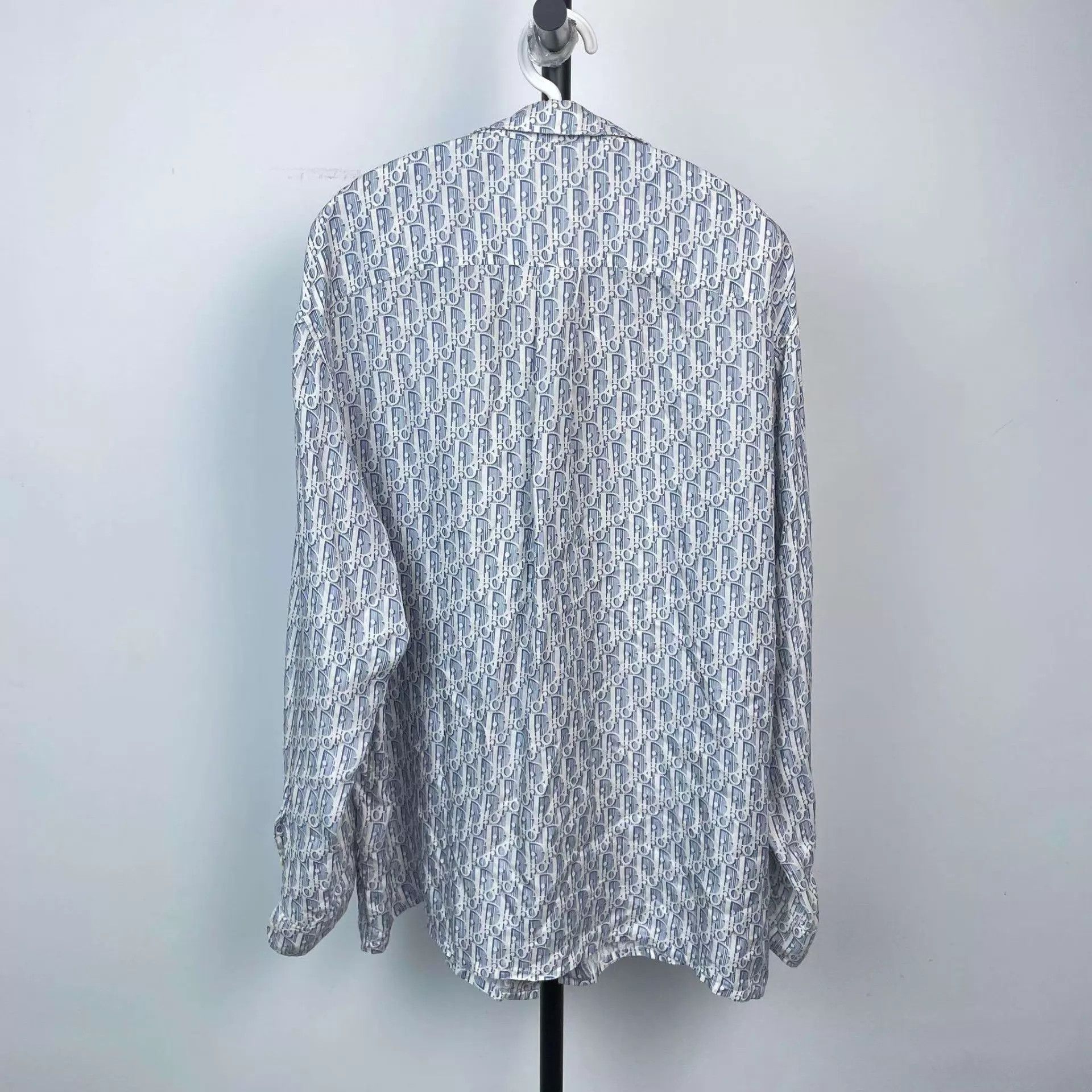 Dior Dior Oblique Print Blue Shirt 40 M 92 New Size US M / EU 48-50 / 2 - 2 Thumbnail