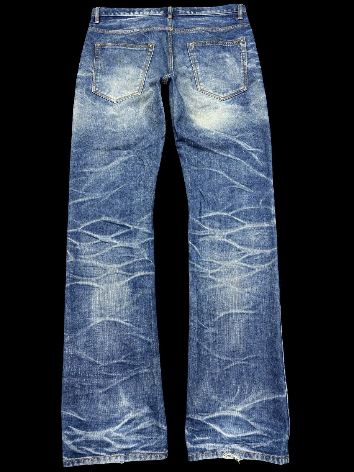 Japanese Brand 💥Insane Style💥fin&Sons Japan Smoky Fades Denim K6 Size US 34 / EU 50 - 2 Thumbnail