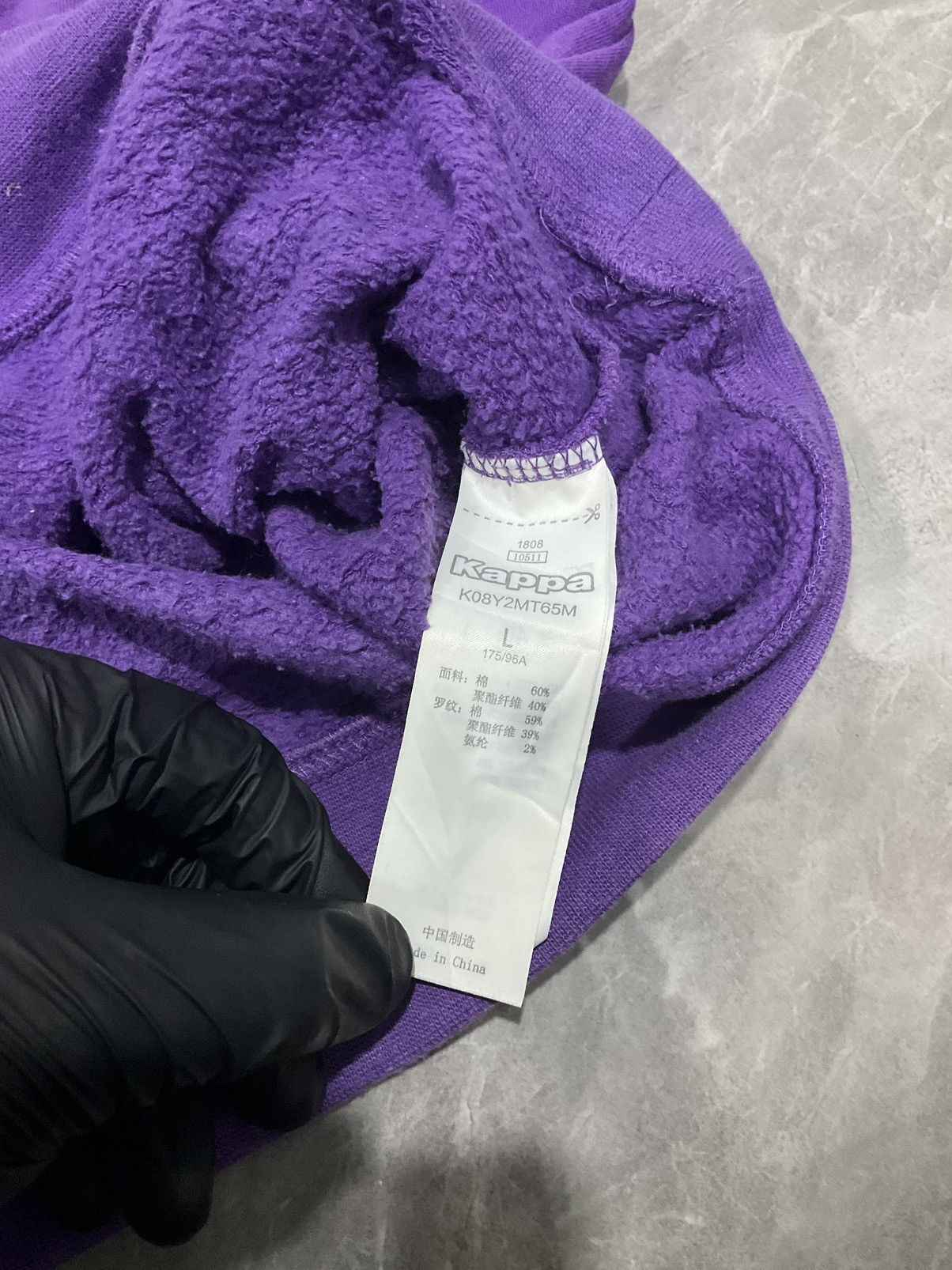 Kappa Big Logo Kappa Purpe Hoodie With Side Logo Size US L / EU 52-54 / 3 - 6 Thumbnail