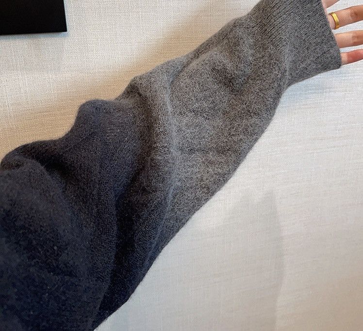 Japanese Brand × Vintage Avant garde fashion punk cable knit gradient effect sweater Size US XL / EU 56 / 4 - 4 Thumbnail