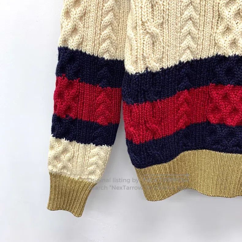 Gucci Gucci Colour-blocked striped twisted wool round-neck long- Size XS / US 0-2 / IT 36-38 - 4 Thumbnail