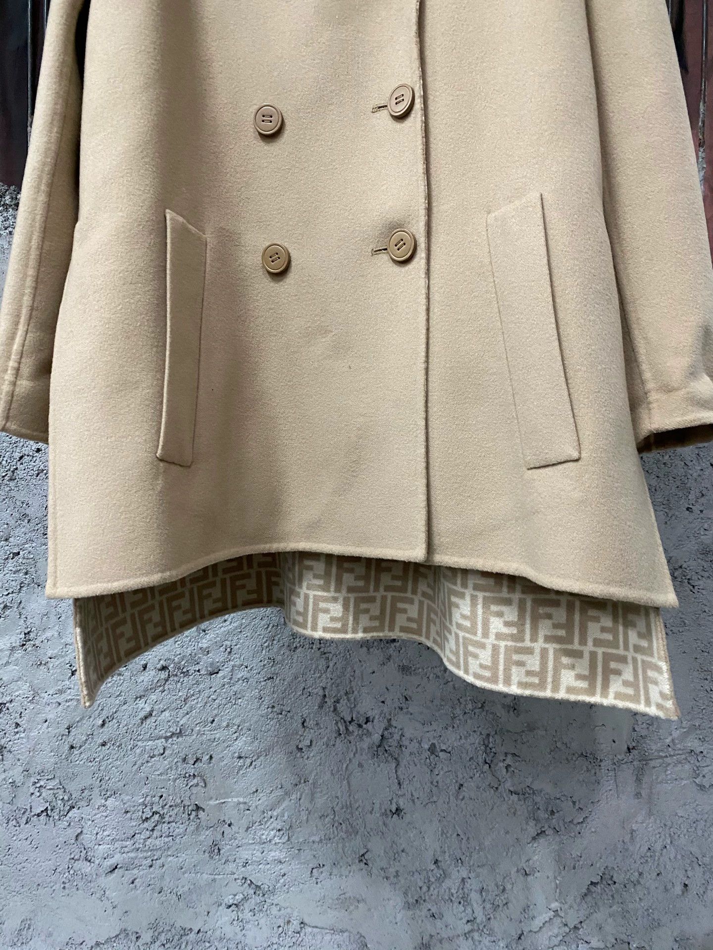 Fendi Fendi Mink Fur Collar FF DB Wool Trench 36 New Size XS / US 0-2 / IT 36-38 - 4 Thumbnail