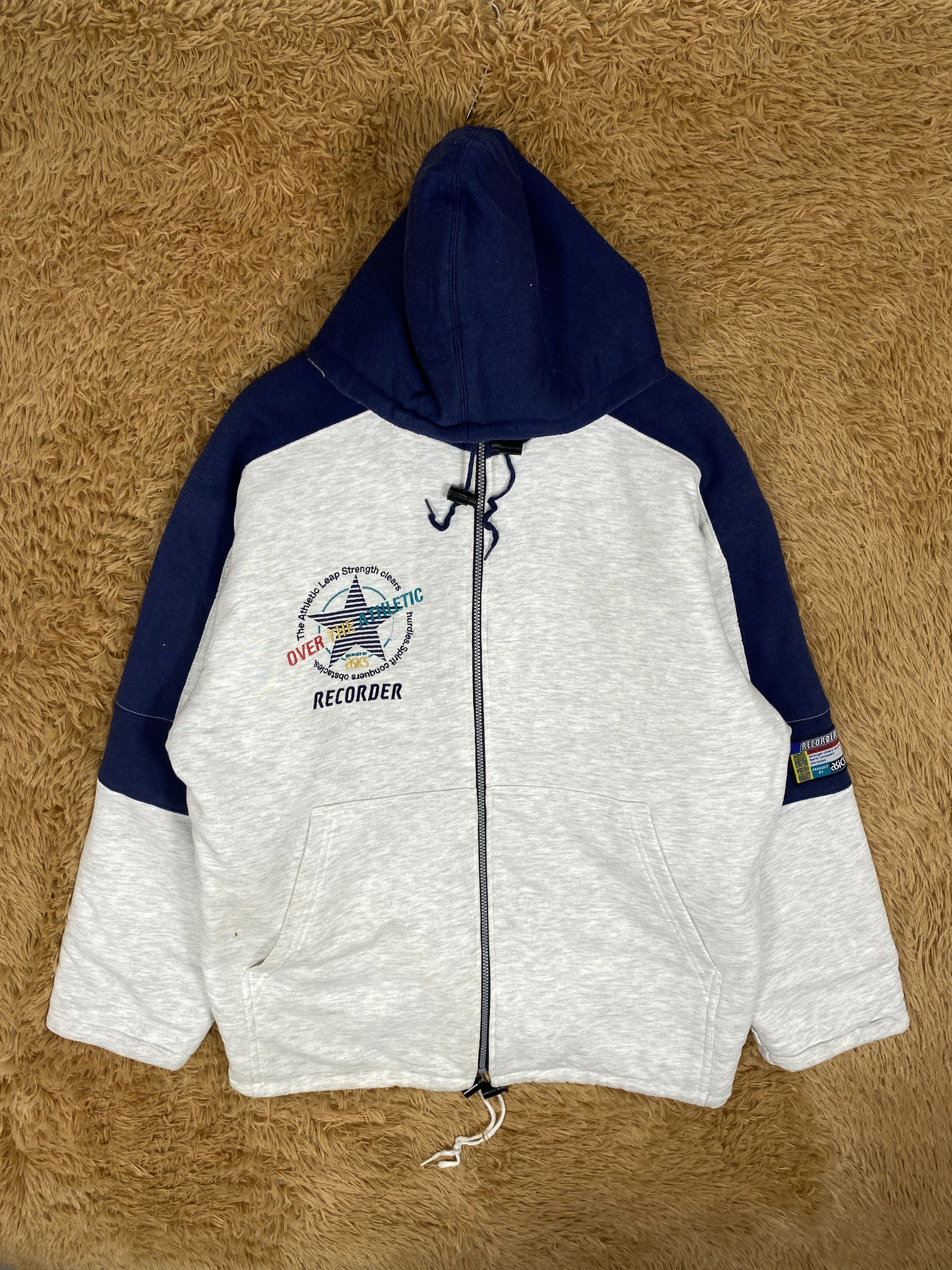 Asics Vintage Asics Sherpa Lining Hoodie Sweatshirt J2316 Size US L / EU 52-54 / 3 - 2 Thumbnail