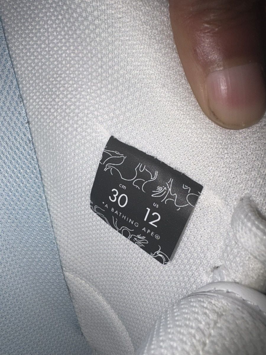 Bape BAPE White & Silver Sk8 Sta #4 Sneakers Size US 11.5 / EU 44-45 - 8 Thumbnail