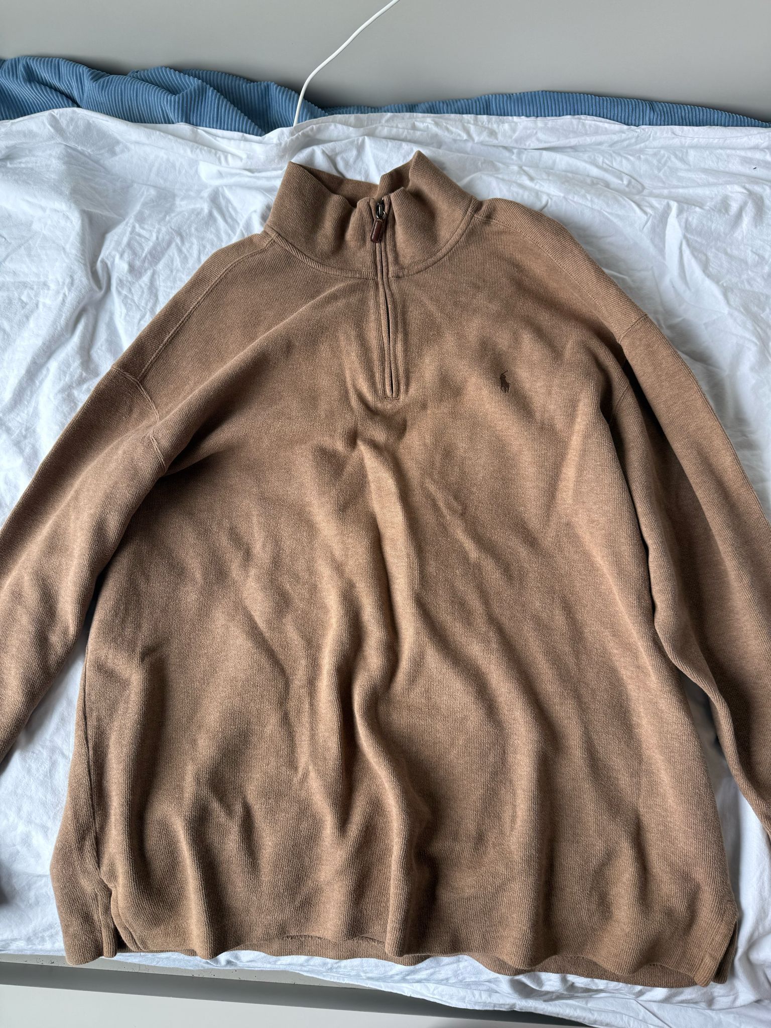 Polo Ralph Lauren Polo Ralph Lauren 1/4 Zip Sweater - Camel Brown Size US XXL / EU 58 / 5 - 5 Thumbnail
