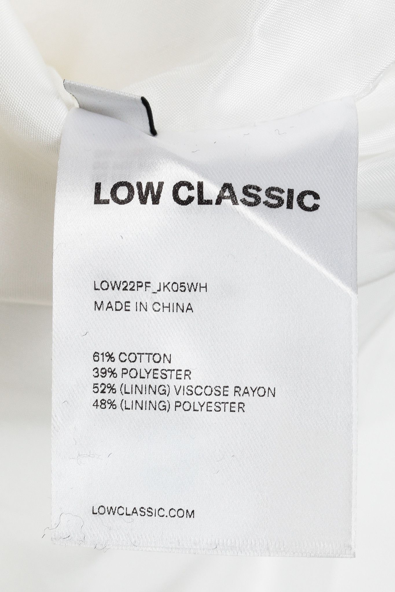 LOW CLASSIC Low Classic White 22PF Down Pocket Cotton-Blend Jacket Size XS / US 0-2 / IT 36-38 - 10 Thumbnail
