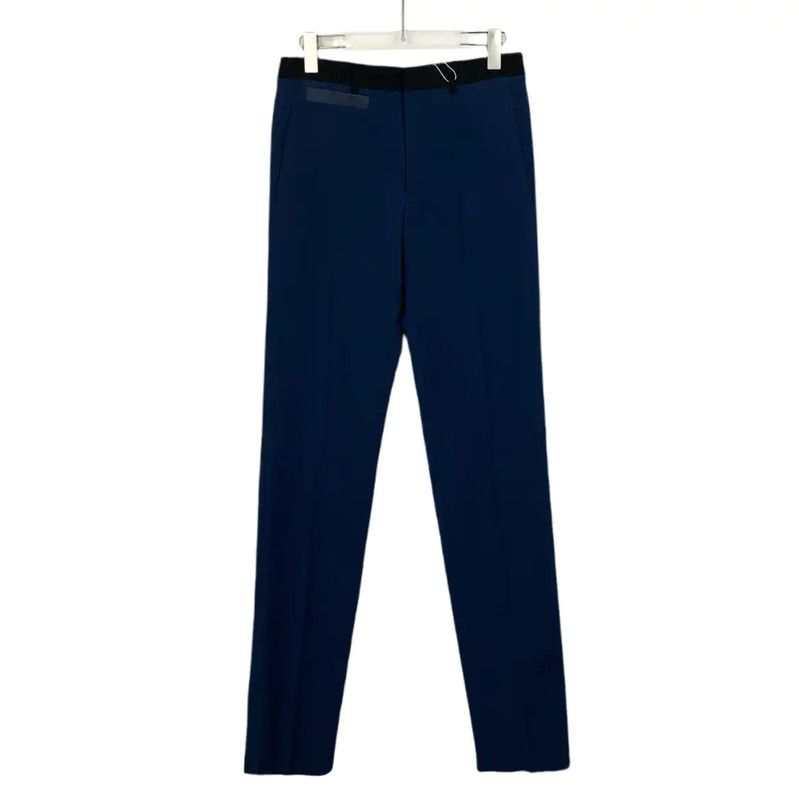 Dior Dior Women's Blue Wool Casual Pants 0089 Size 34" / US 12 / IT 48 - 1 Thumbnail