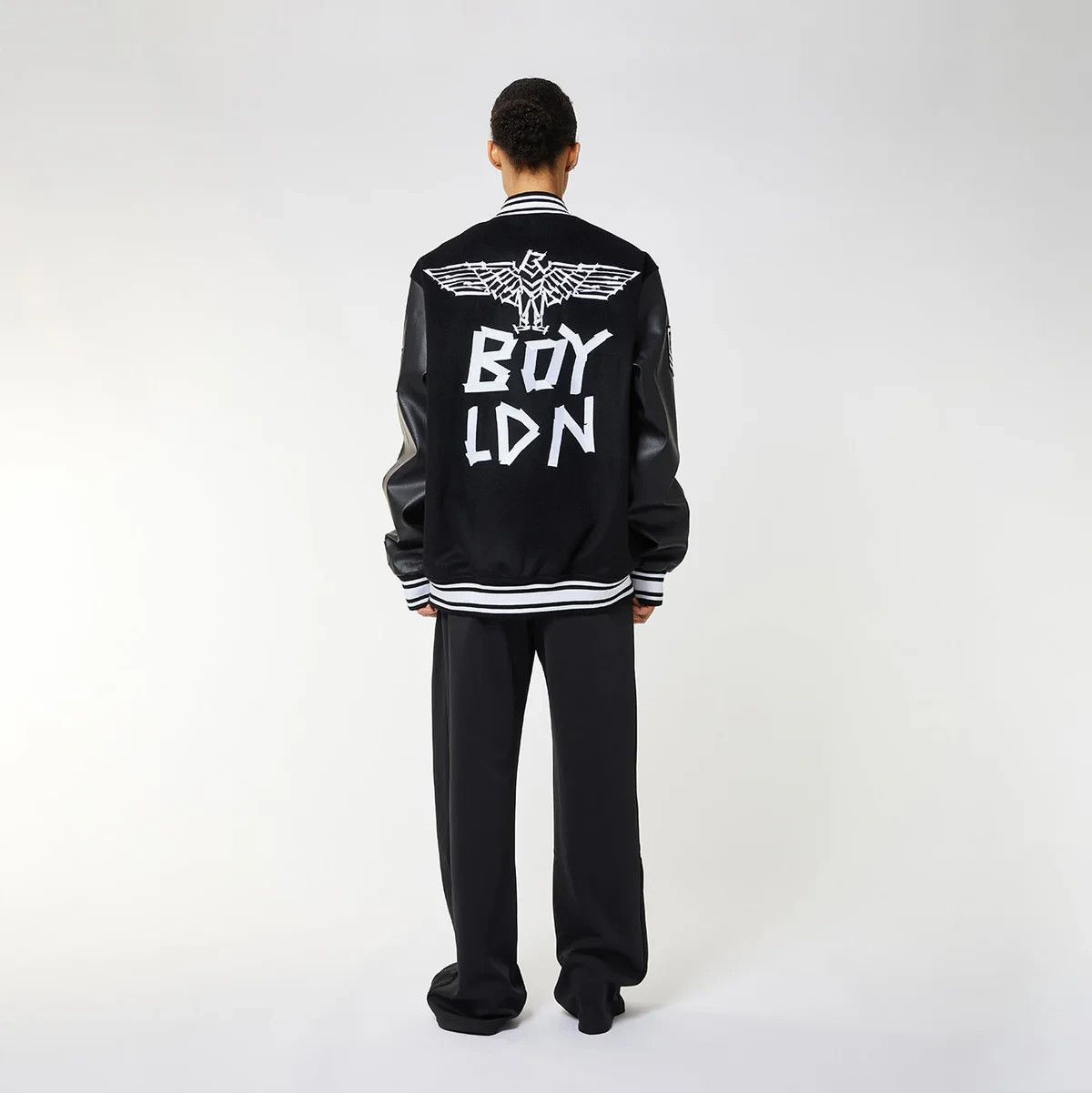 Boy London Boy Tape London Eagle Varsity Wool Bomber Black Jacket Size US S / EU 44-46 / 1 - 2 Thumbnail